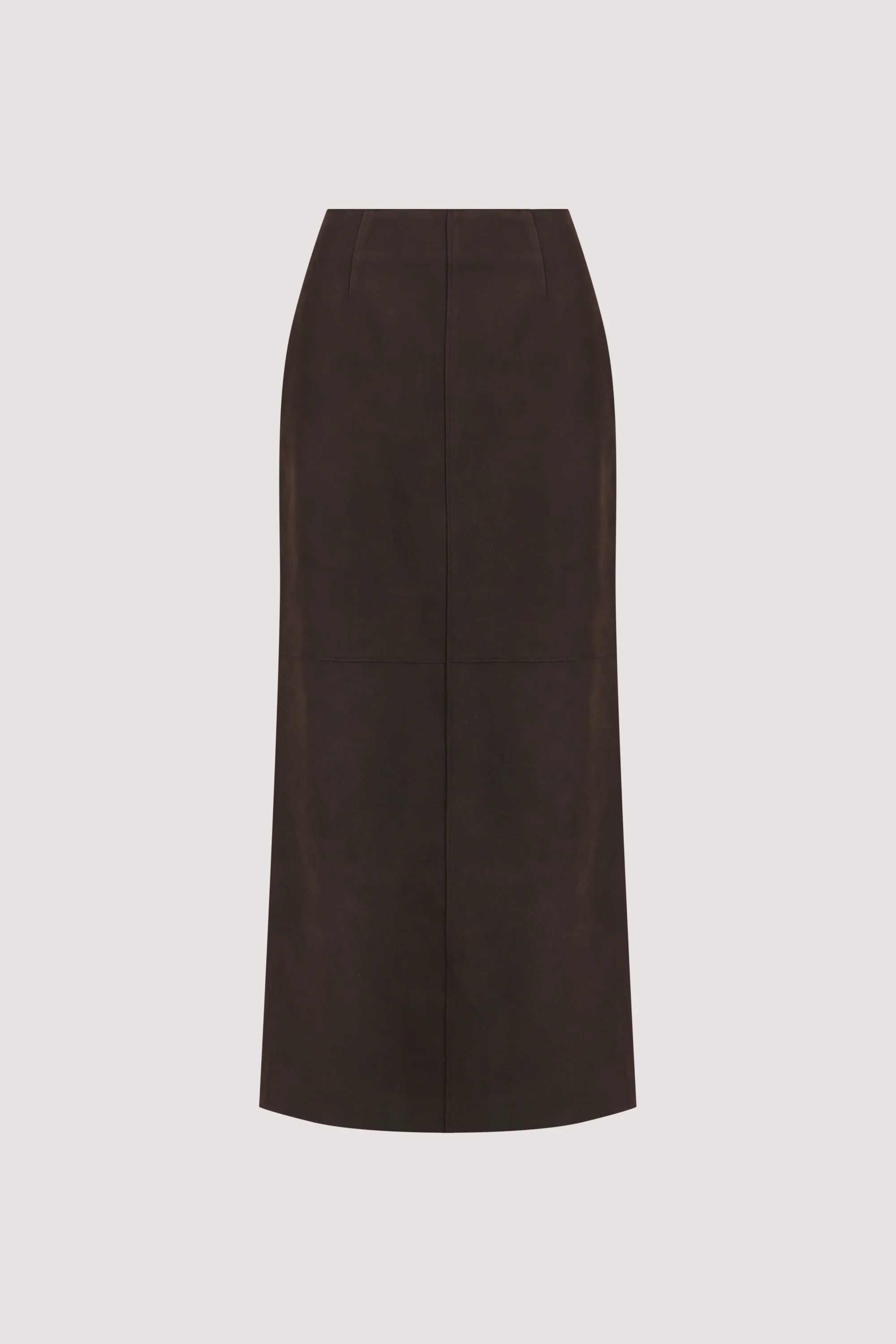 OTIS BITTER CHOC FAUX LEATHER MIDI SKIRT - Image 8