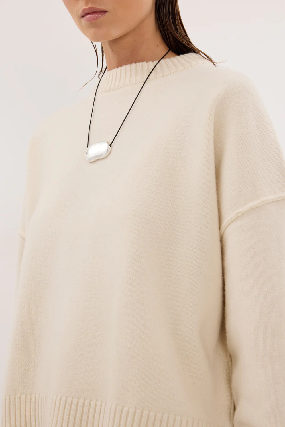 PAIGE CREAM WOOL KNIT JUMPER - Image 4