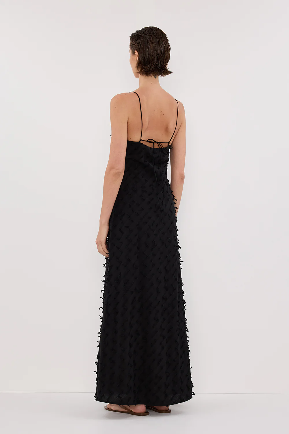 PALOMA BLACK BIAS SLIP MIDI DRESS - Image 4
