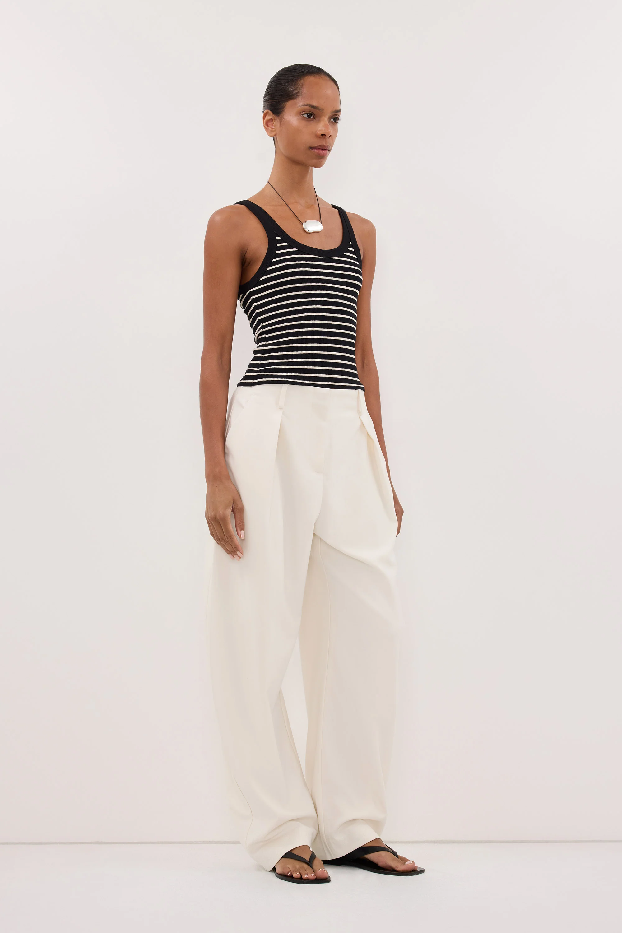 PENNY BLACK SLEEVELESS STRIPE KNIT TANK TOP - Image 3