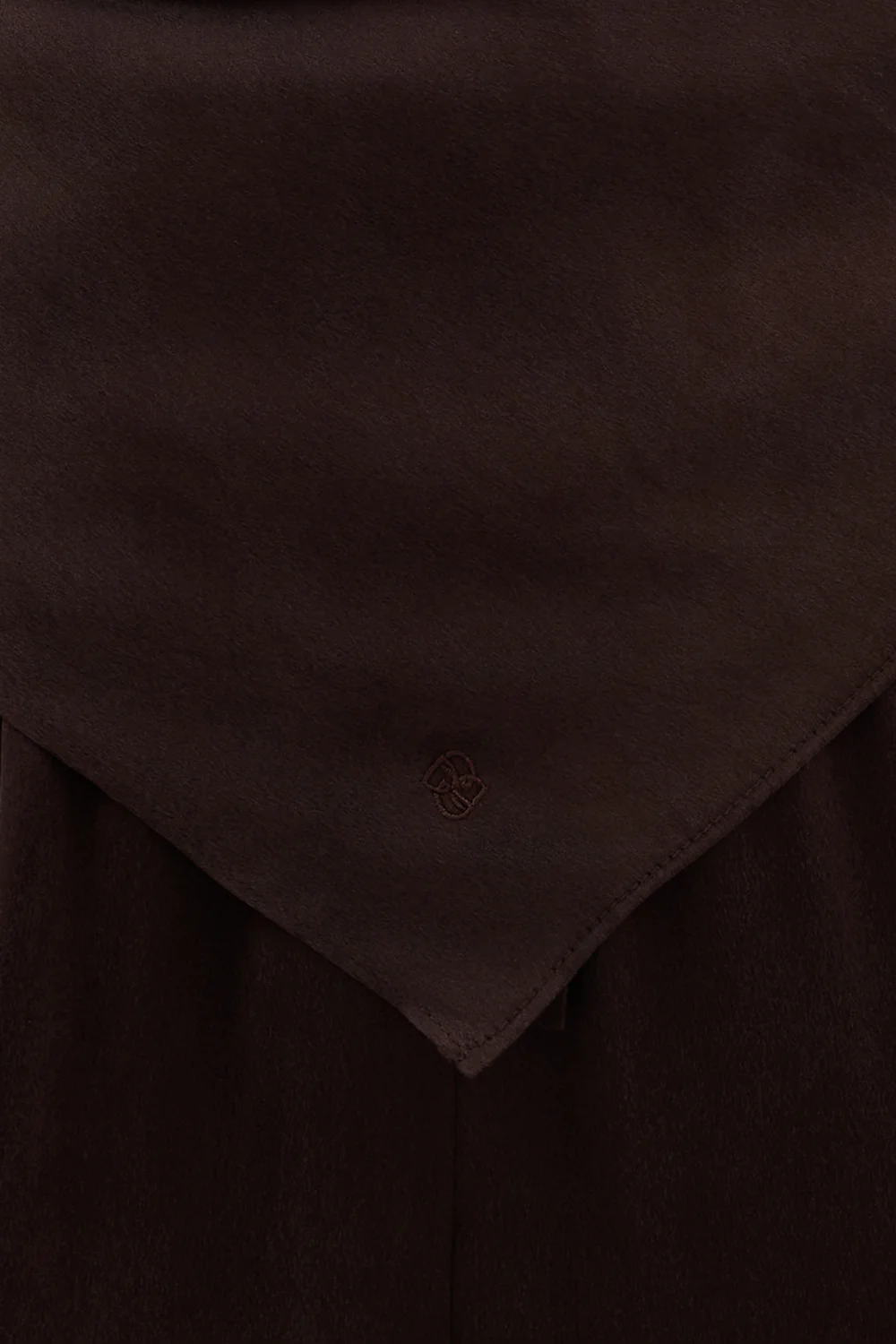 PERCY BITTER CHOC SILK SCARF TOP - Image 5