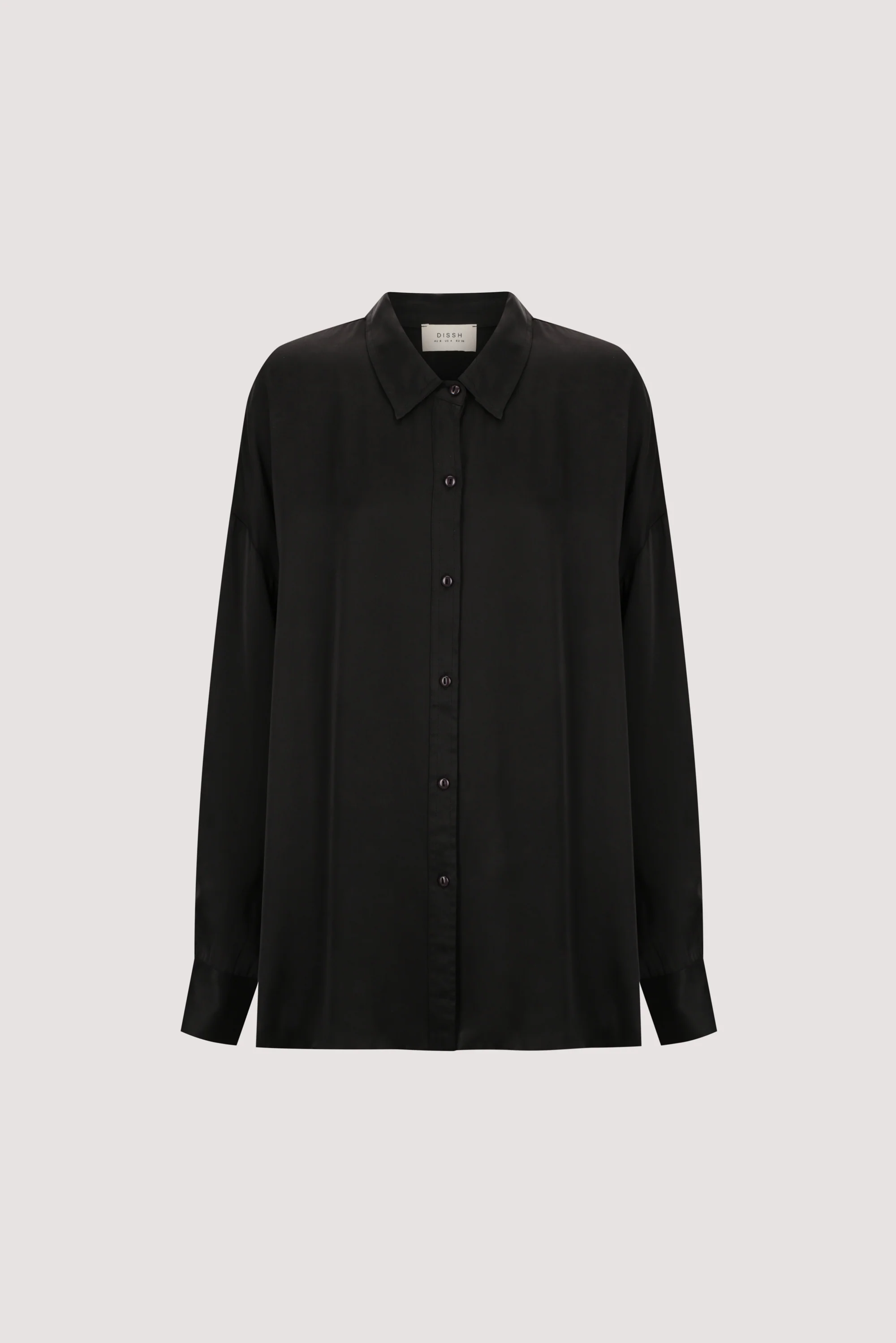 PERCY BLACK SILK LONG SLEEVE SHIRT - Image 7