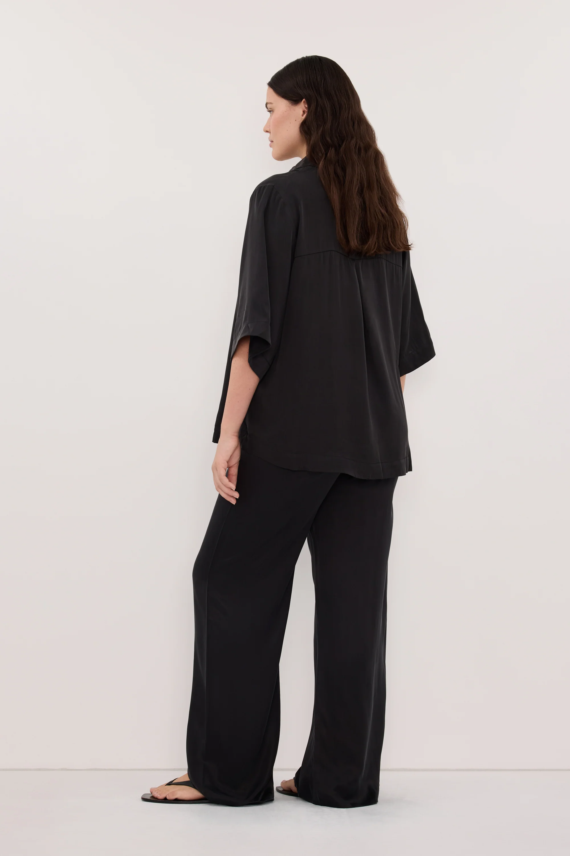 PERCY BLACK SILK PANT - Image 6