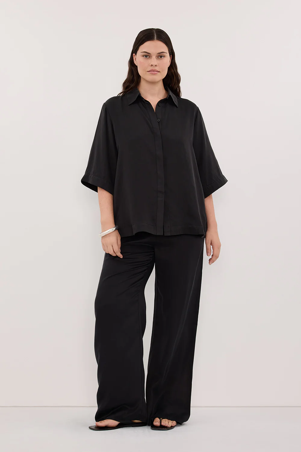 PERCY BLACK SILK SHIRT - Image 6