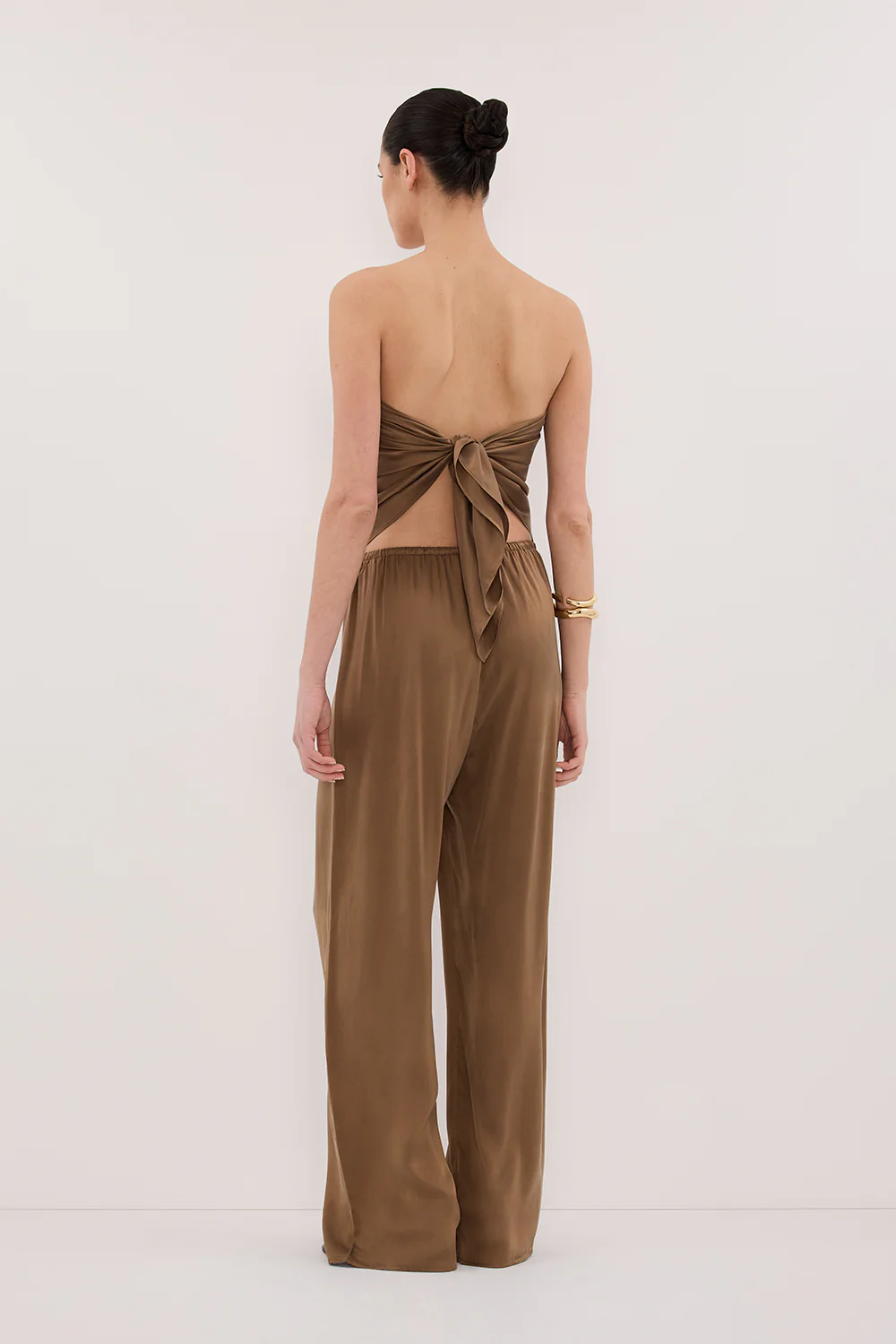 PERCY CHESTNUT SILK SCARF TOP - Image 4