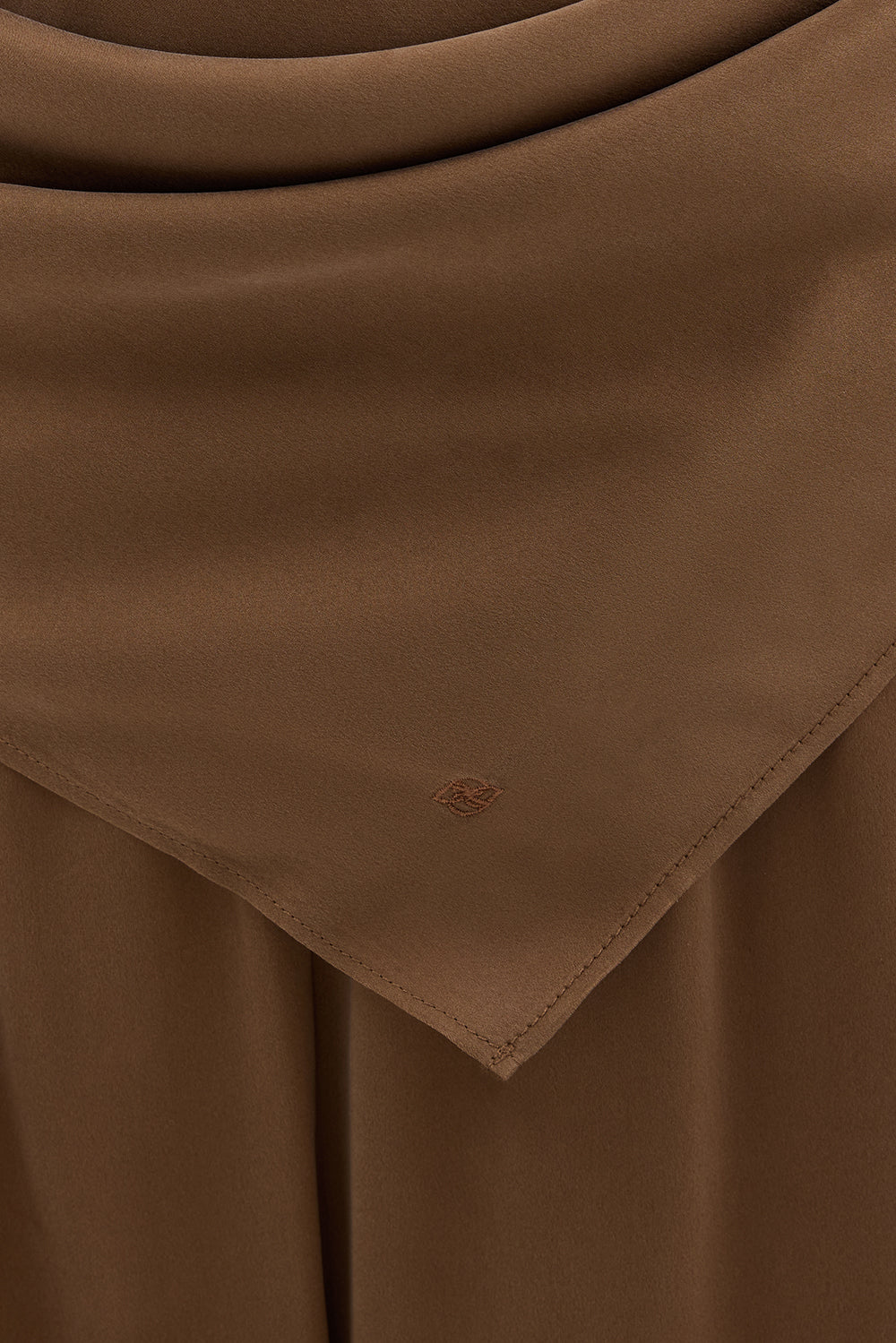 PERCY CHESTNUT SILK SCARF TOP - Image 6