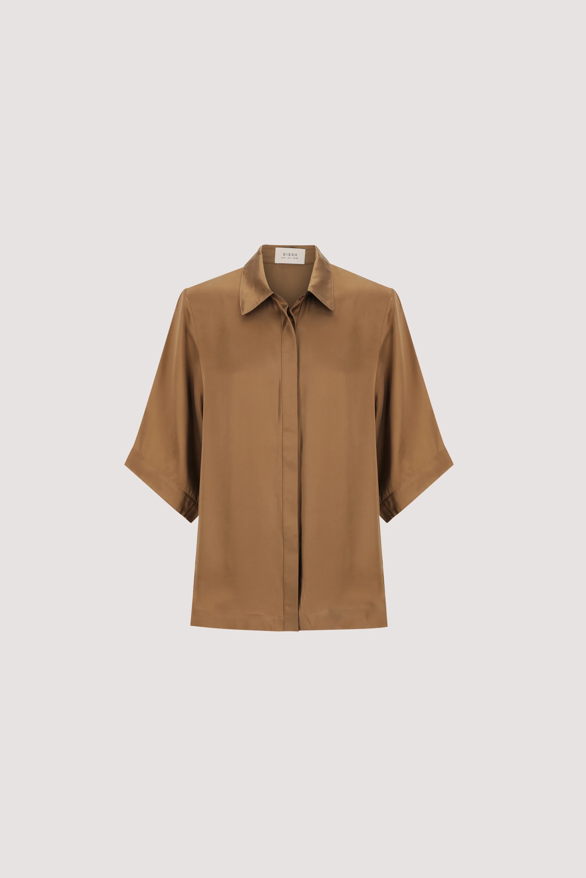 PERCY CHESTNUT SILK SHIRT - Image 7