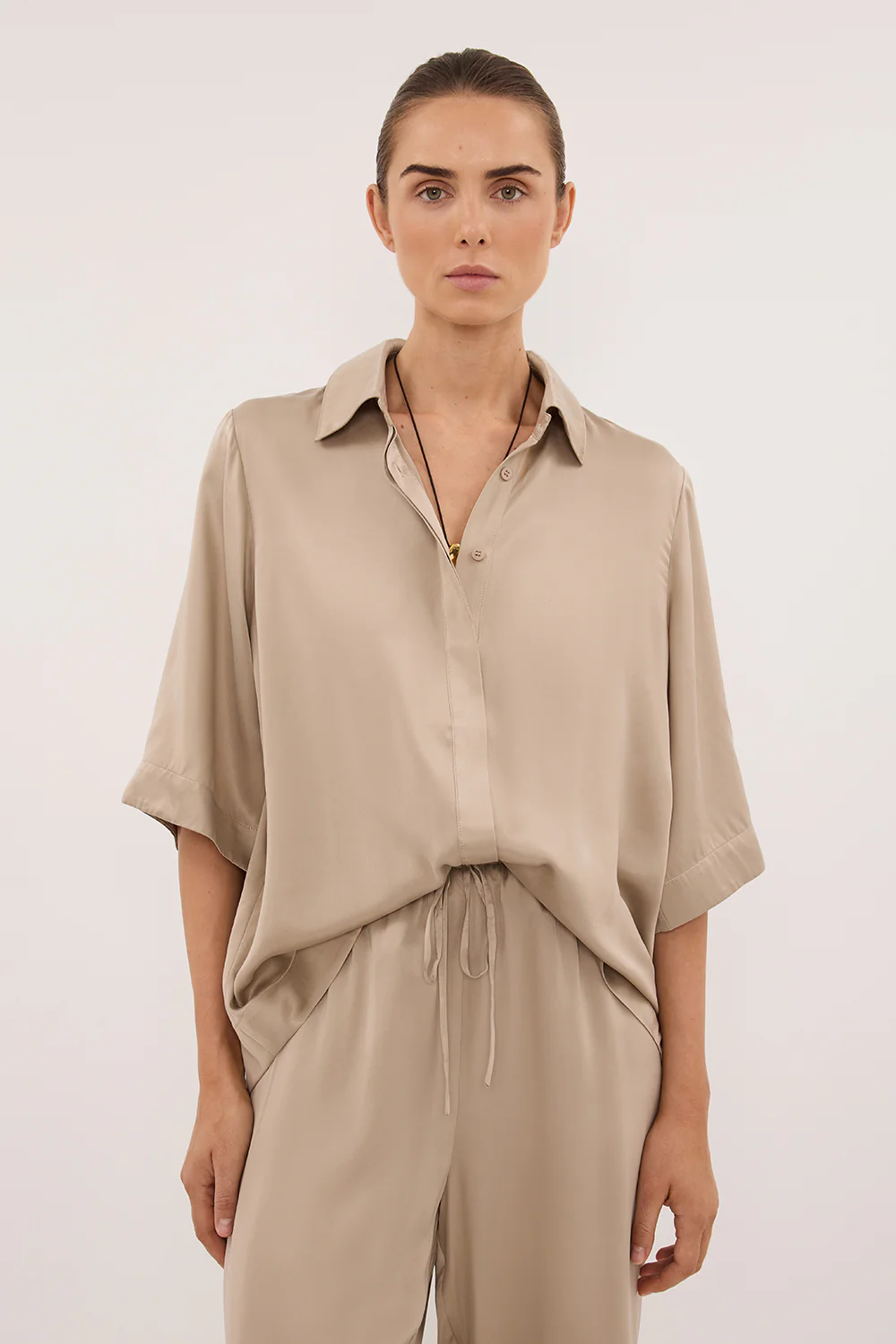 PERCY GOLD SILK SHIRT - Image 2