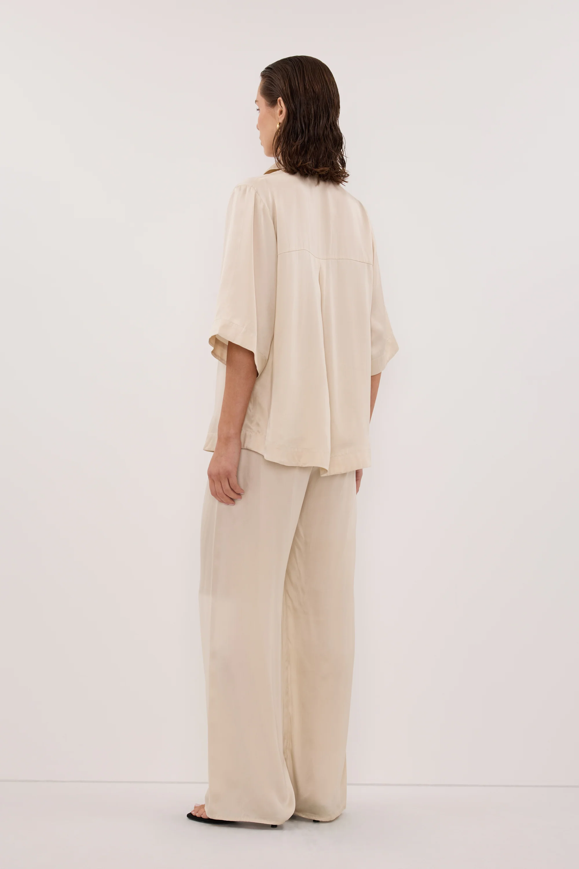 PERCY SANDSTONE SILK SHIRT - Image 4