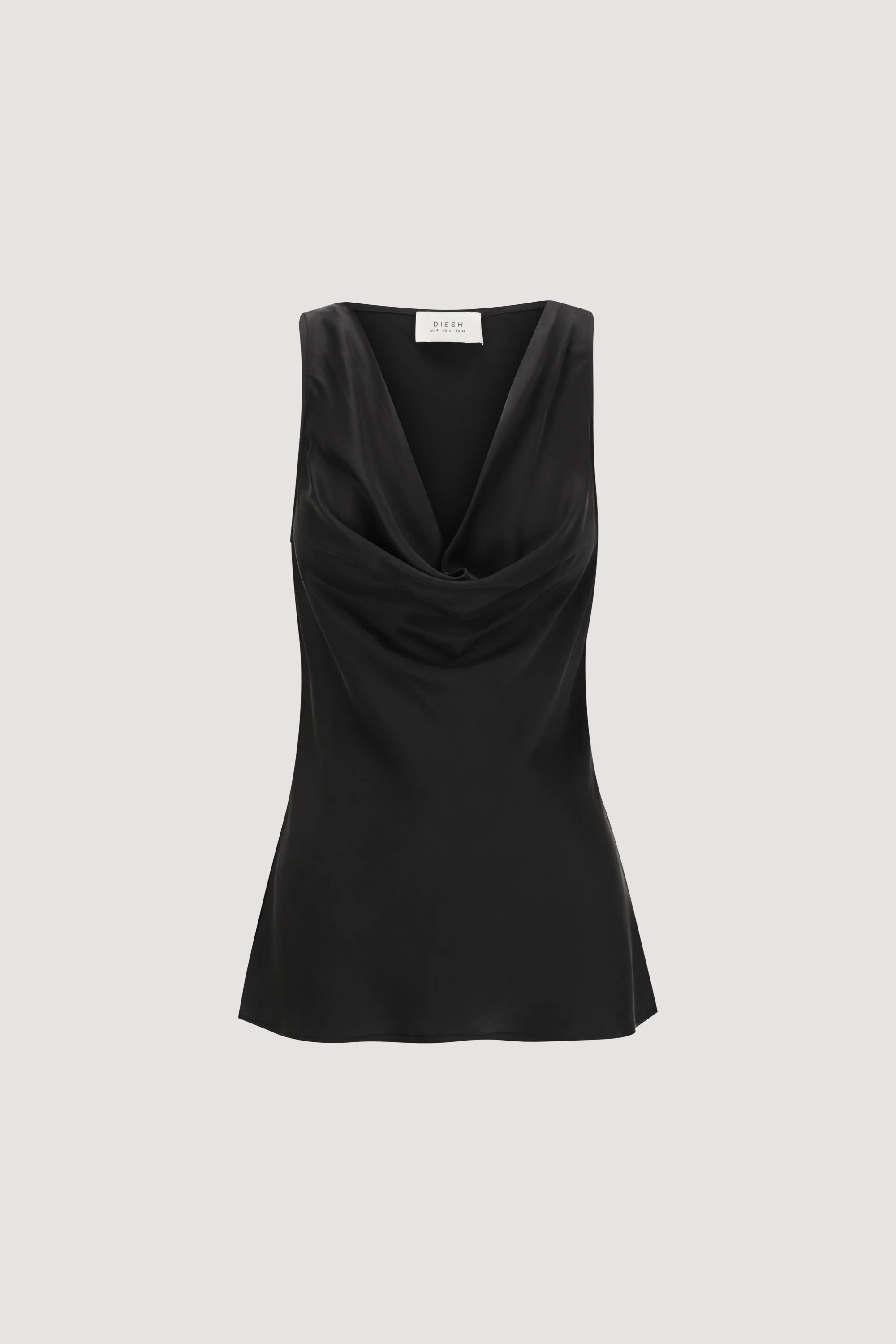 PEYTON BLACK SILK COWL TOP - Image 8