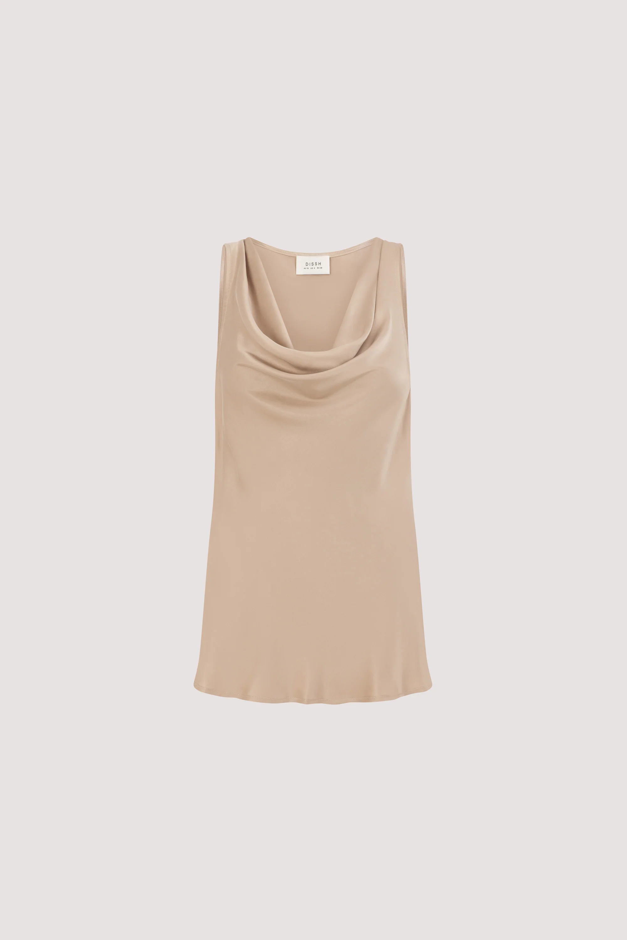 PEYTON GOLD SILK COWL TOP - Image 7