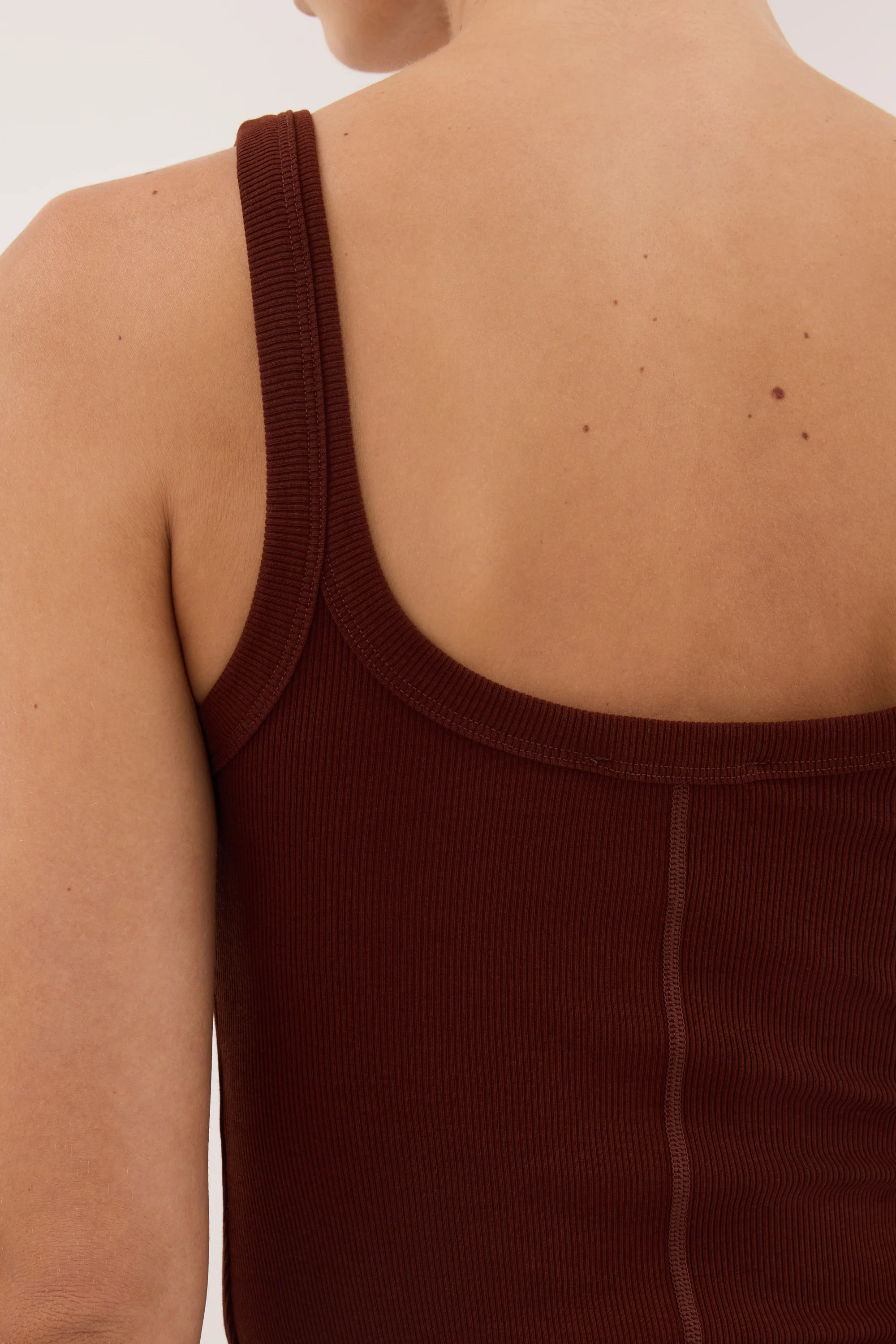 PHOEBE CINNAMON SCOOP NECK TANK TOP - Image 5
