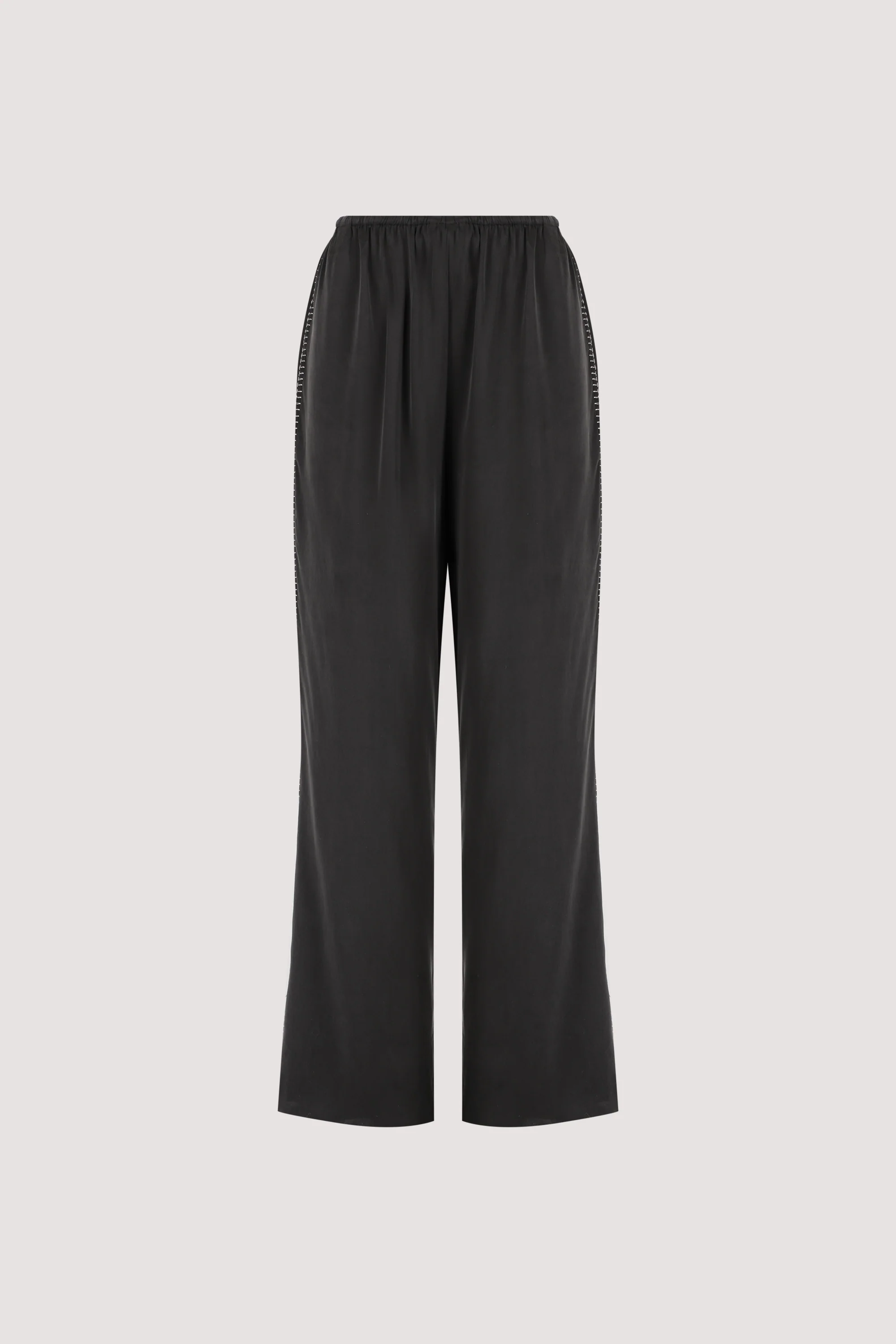 PIPER BLACK SILK STITCH DETAIL PANT - Image 8