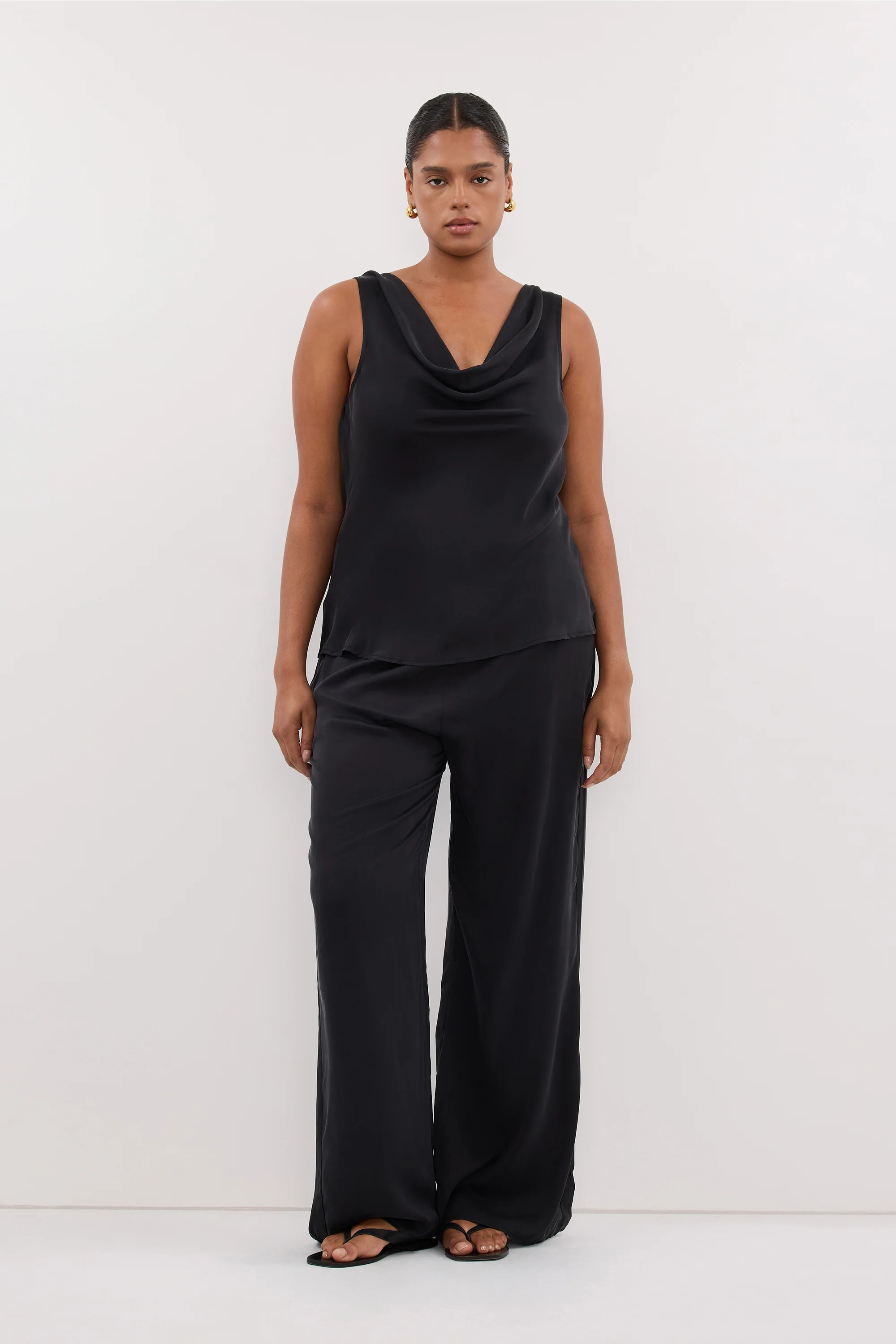 PIPPA BLACK SILK PANT - Image 6