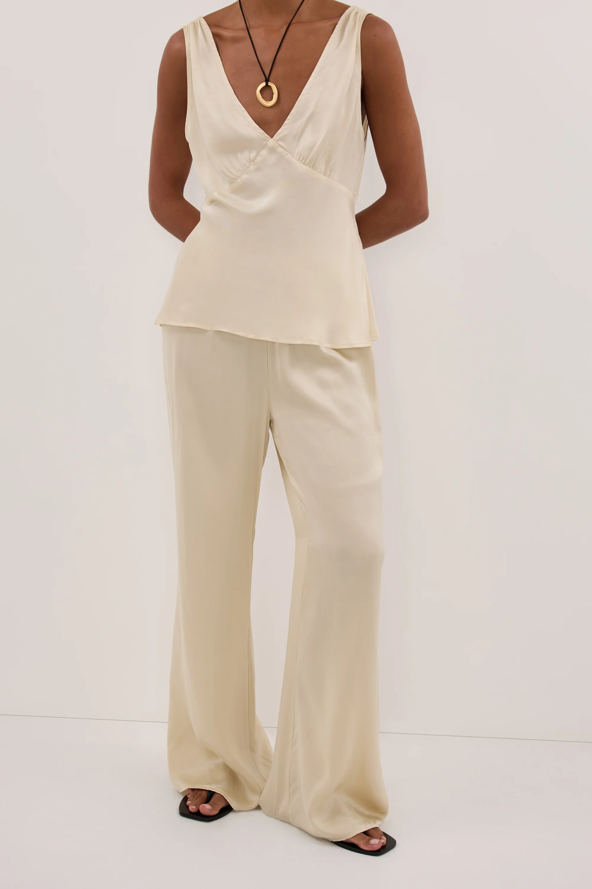 PIPPA STRAW SILK PANT - Image 2