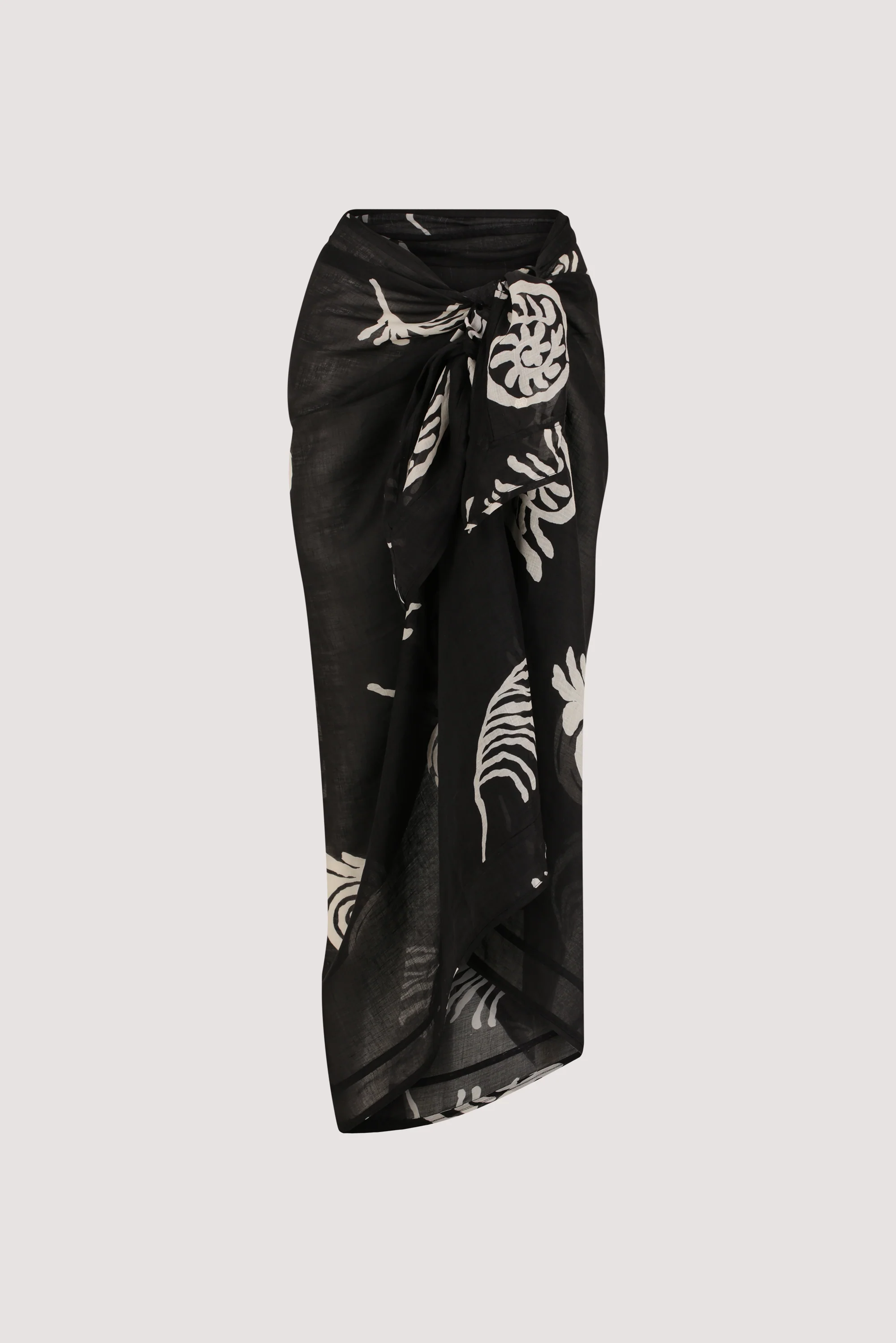 POSITANO BLACK RAMIE SARONG - Image 6