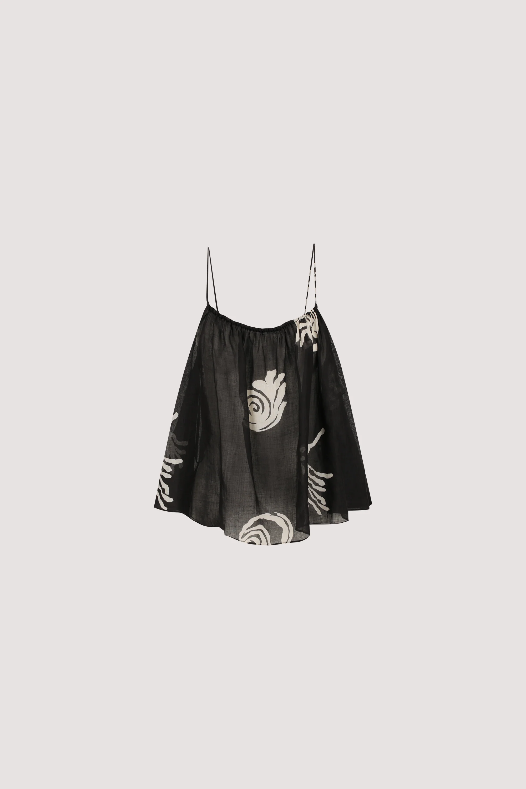 POSITANO BLACK SLEEVELESS RAMIE TOP - Image 6