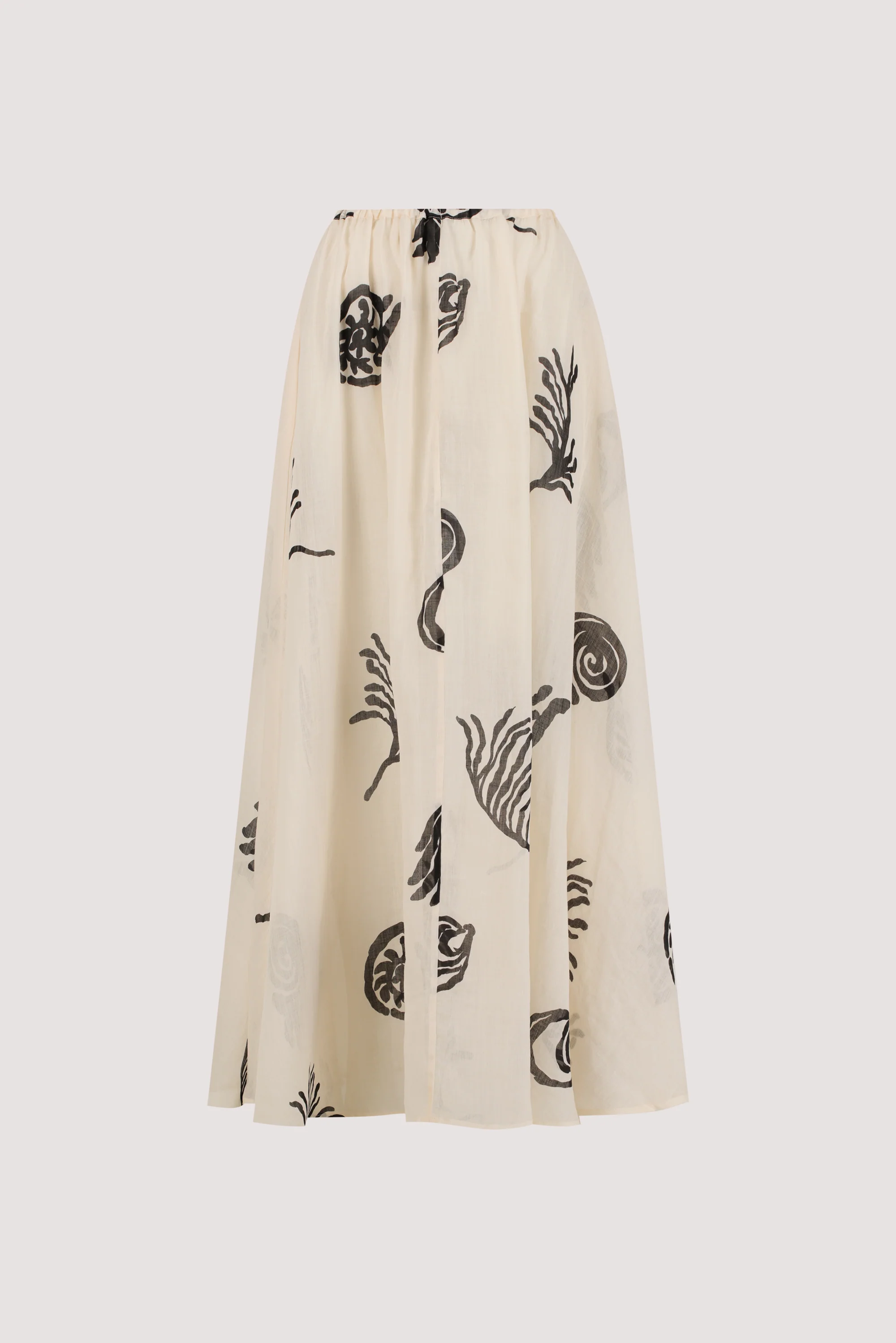 POSITANO SANDSTONE RAMIE MIDI SKIRT - Image 7