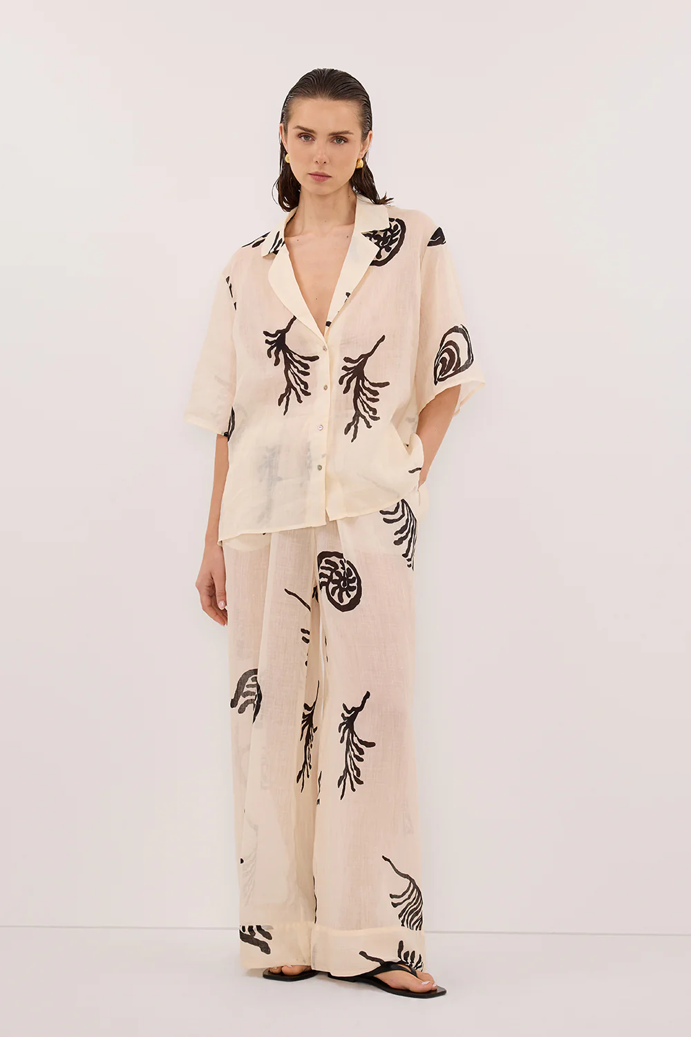 POSITANO SANDSTONE RAMIE PANT