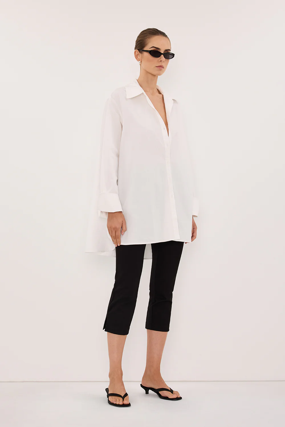 RAE WHITE LIGHT WEIGHT COTTON SHIRT - Image 3