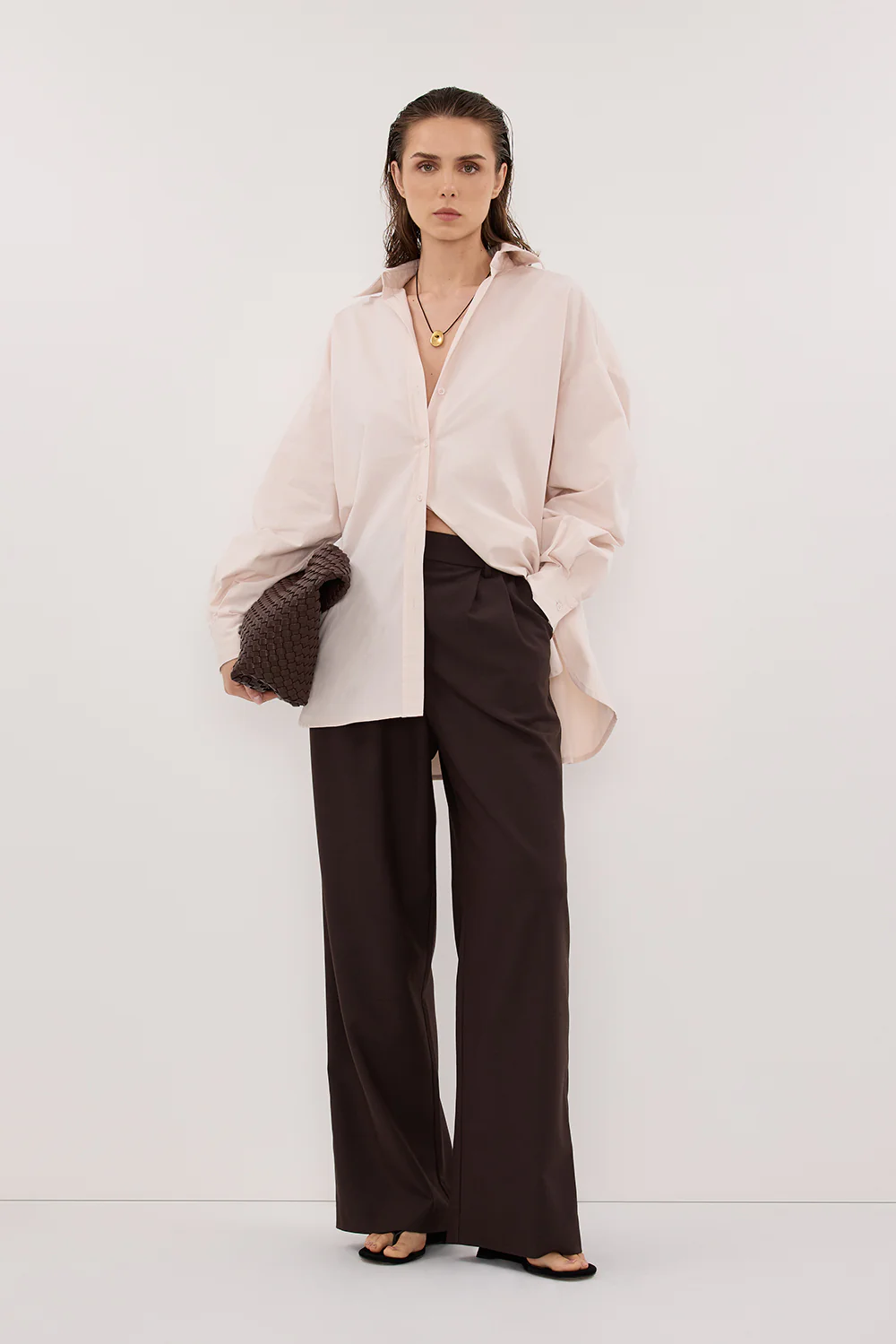 RAQUEL POWDER LONG SLEEVE COTTON POPLIN SHIRT - Image 6