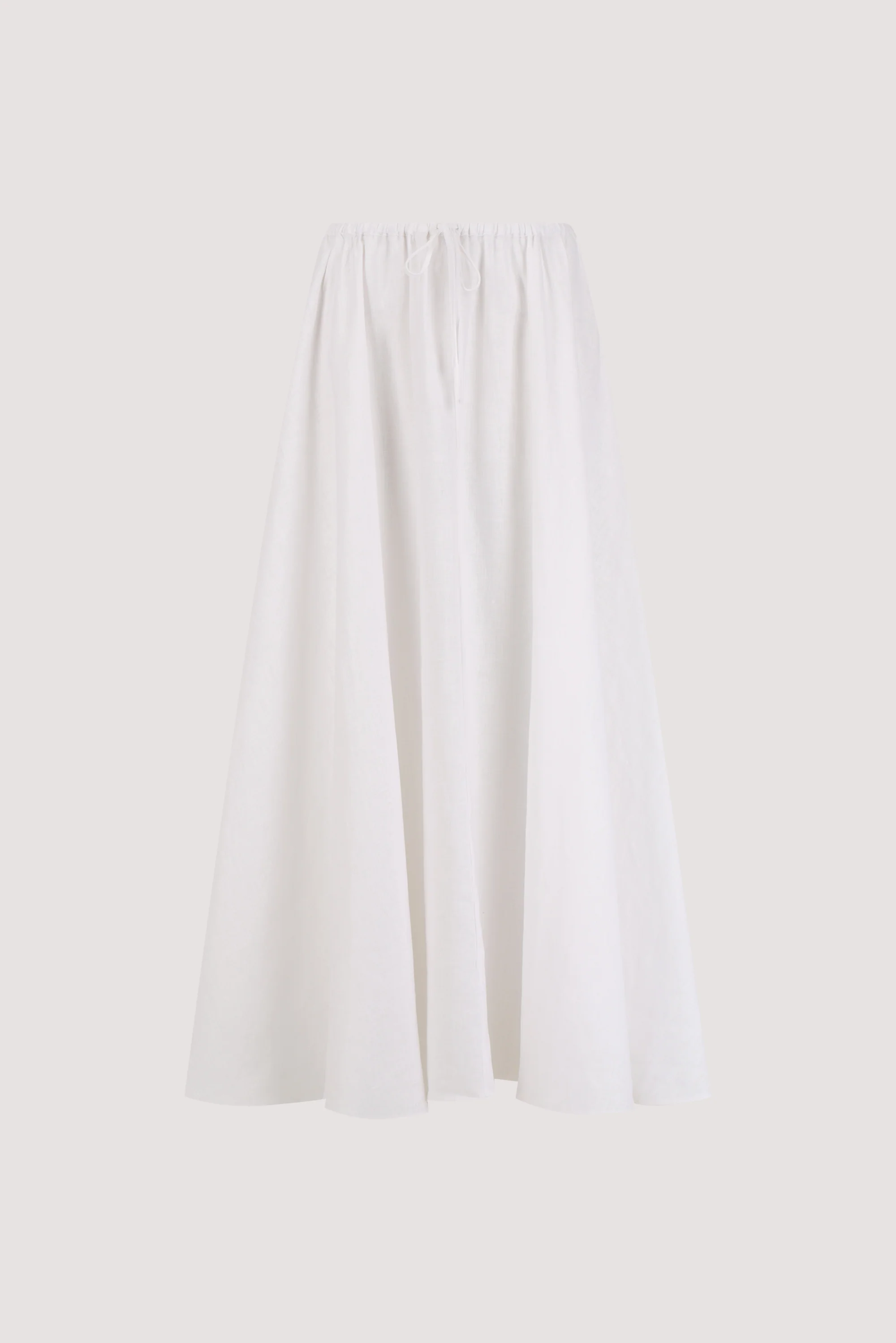 RAVELLO WHITE LINEN MIDI SKIRT - Image 6