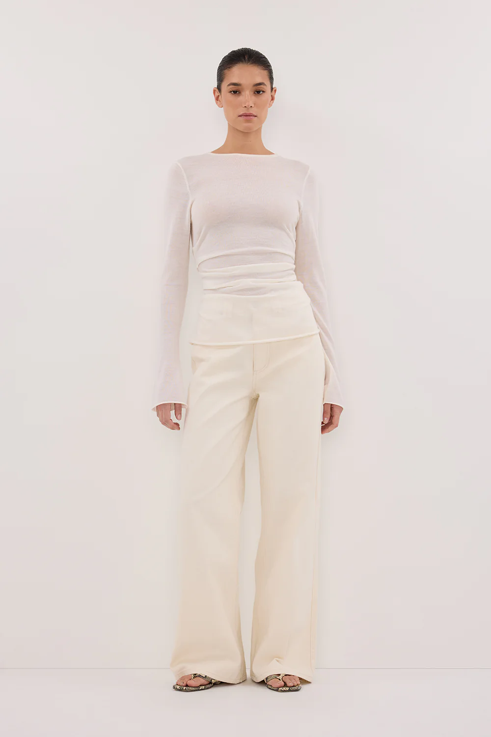 REAGAN 2.0 CREAM SLOUCHY JEAN