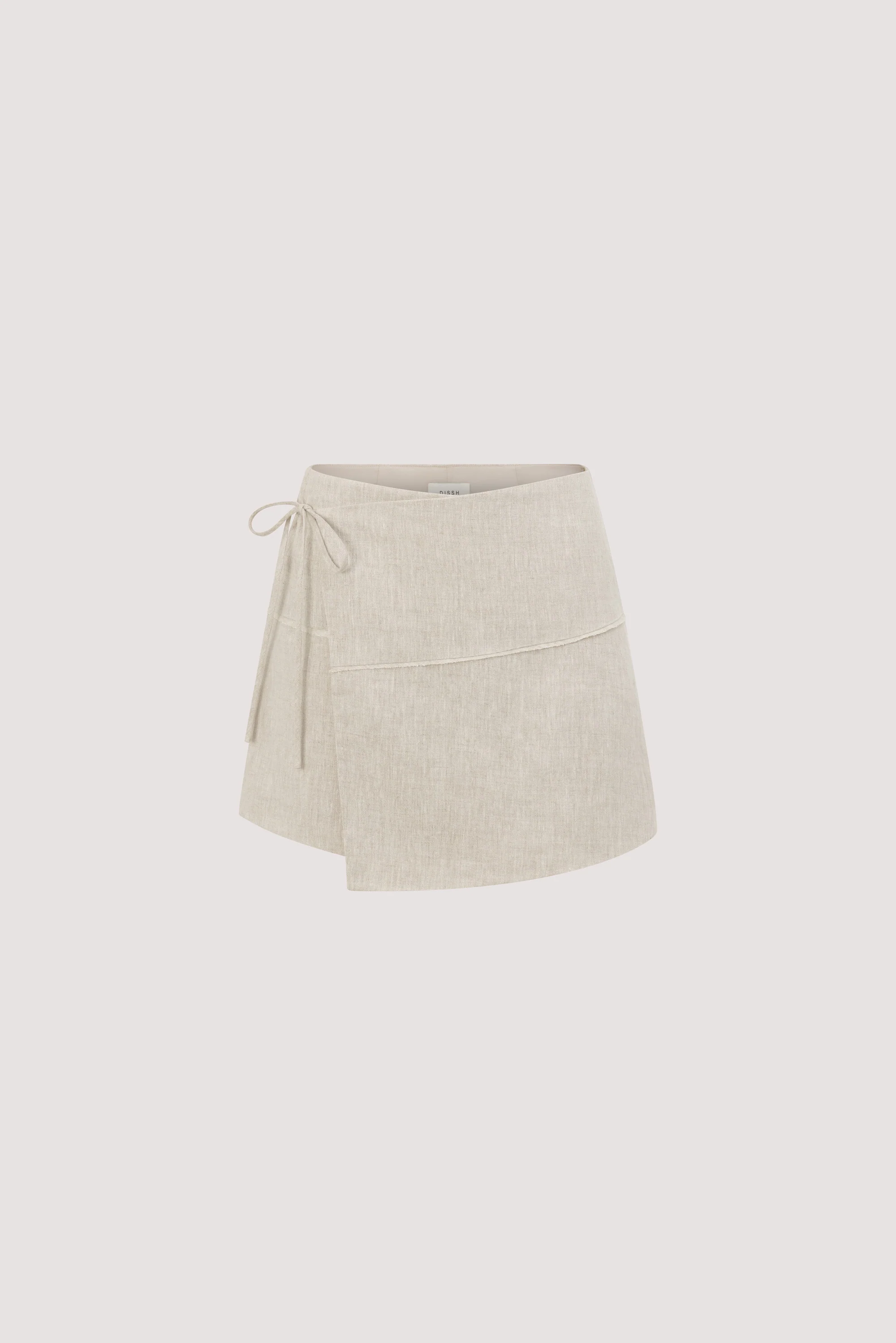RENNA NATURAL WRAP LINEN SKORT - Image 6