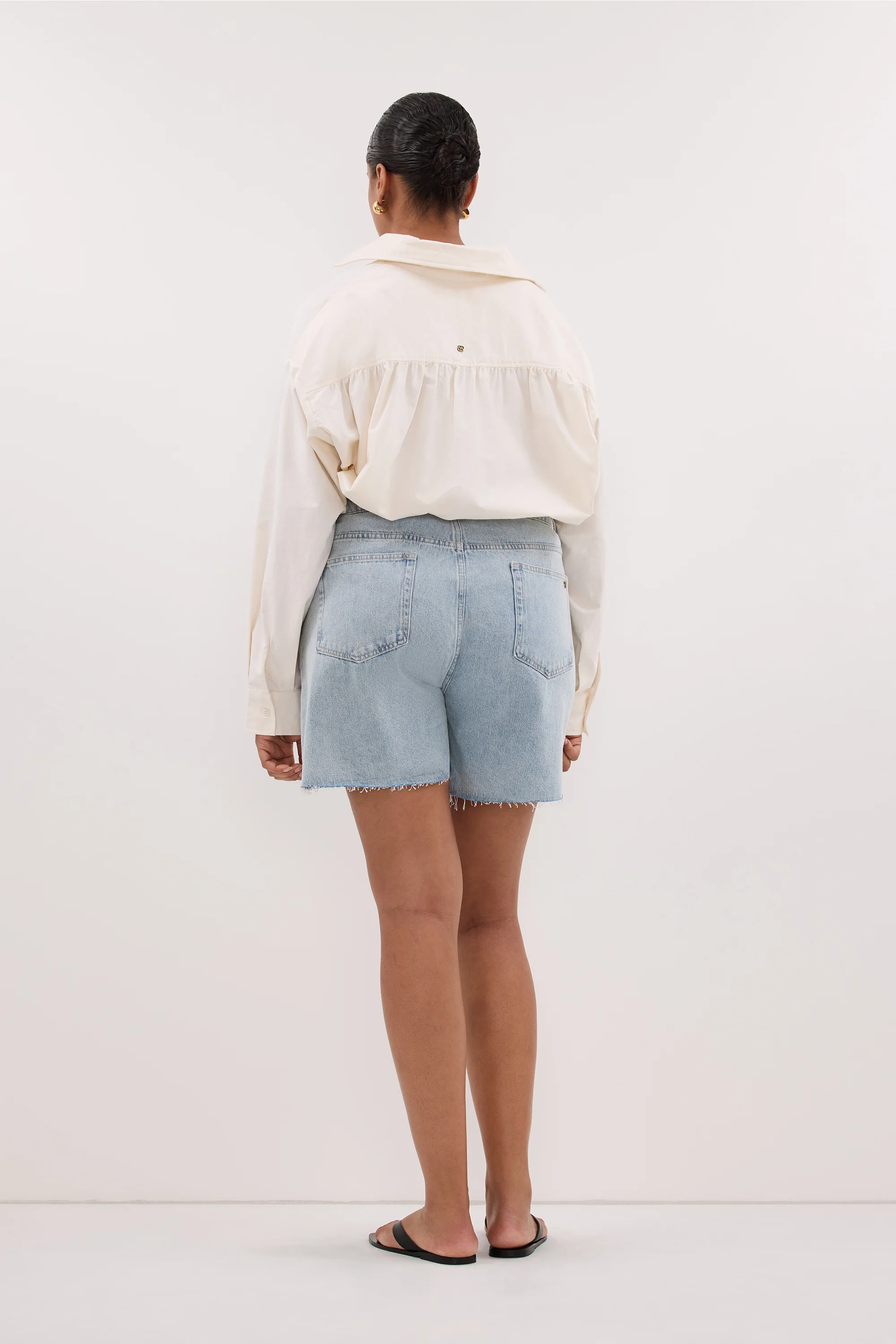 RHEA 2.0 CREAM OVERSIZED COTTON SHIRT - Image 6