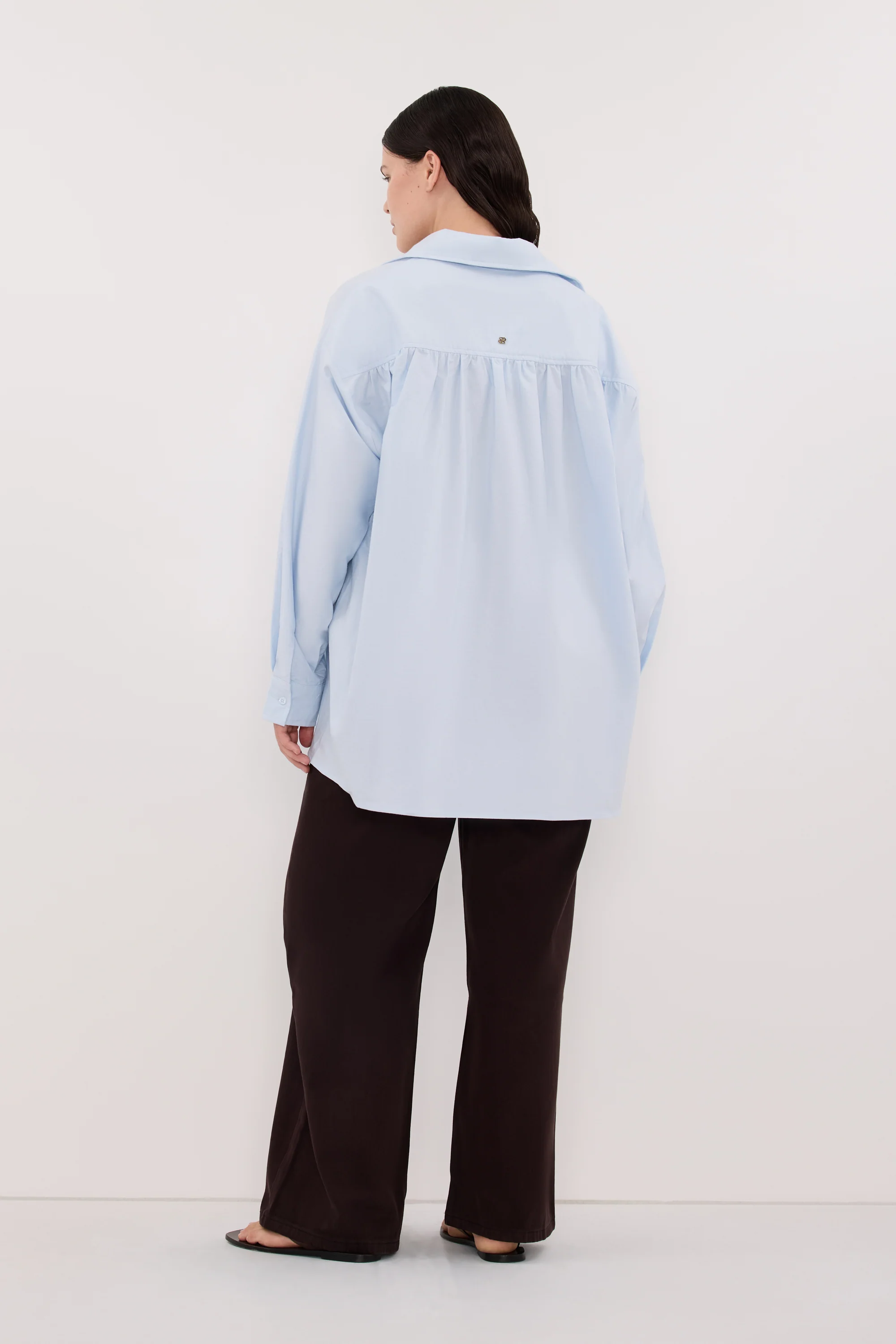RHEA 2.0 ICE BLUE OVERSIZED COTTON SHIRT - Image 8