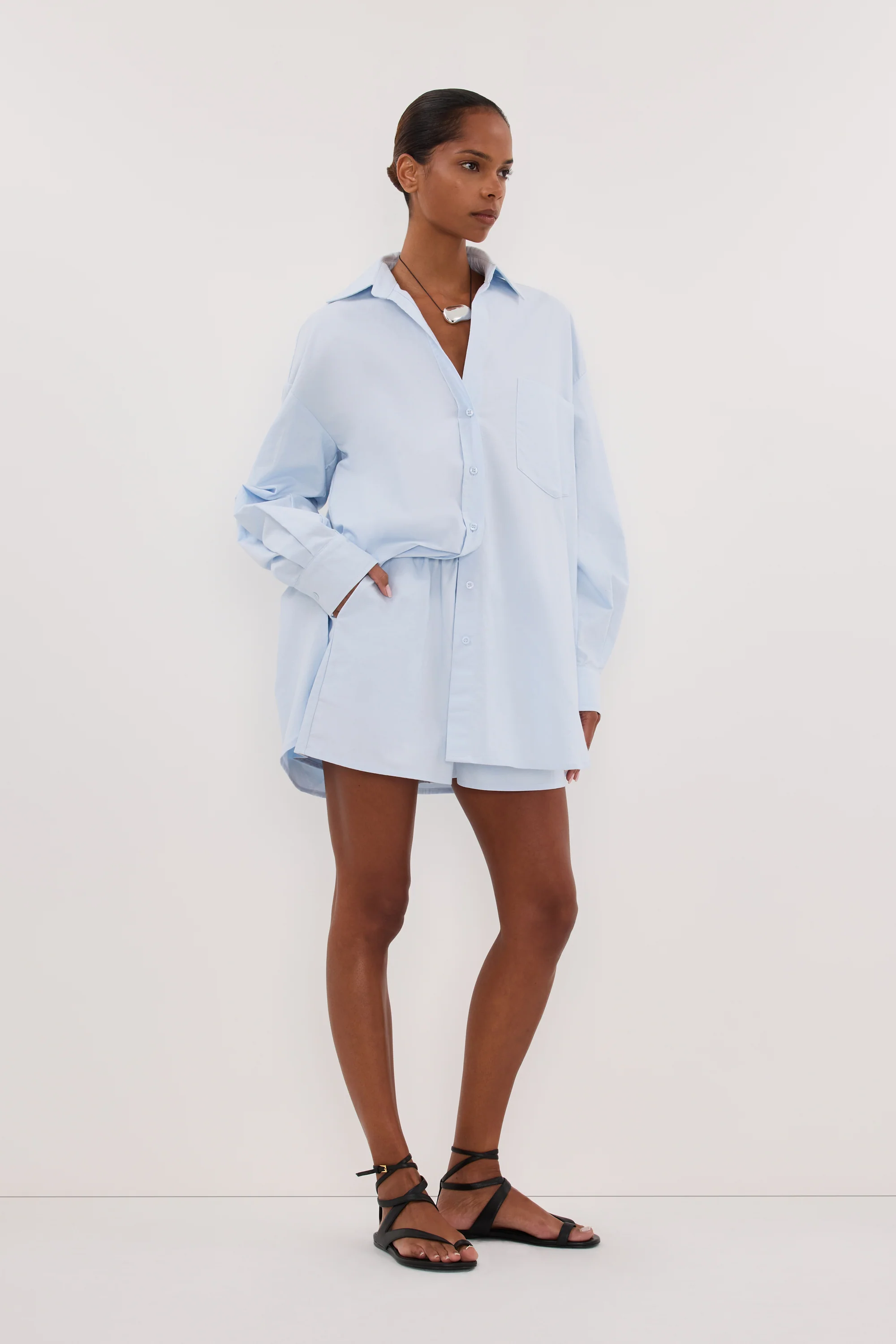 RHEA 2.0 ICE BLUE COTTON SHORT - Image 3