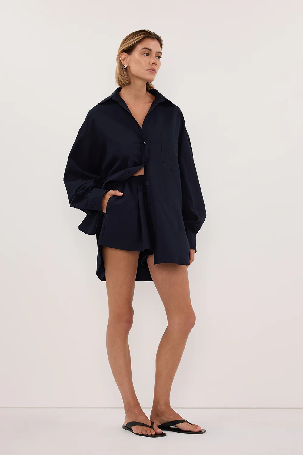 RHEA 2.0 INK OVERSIZED COTTON SHIRT - Image 3