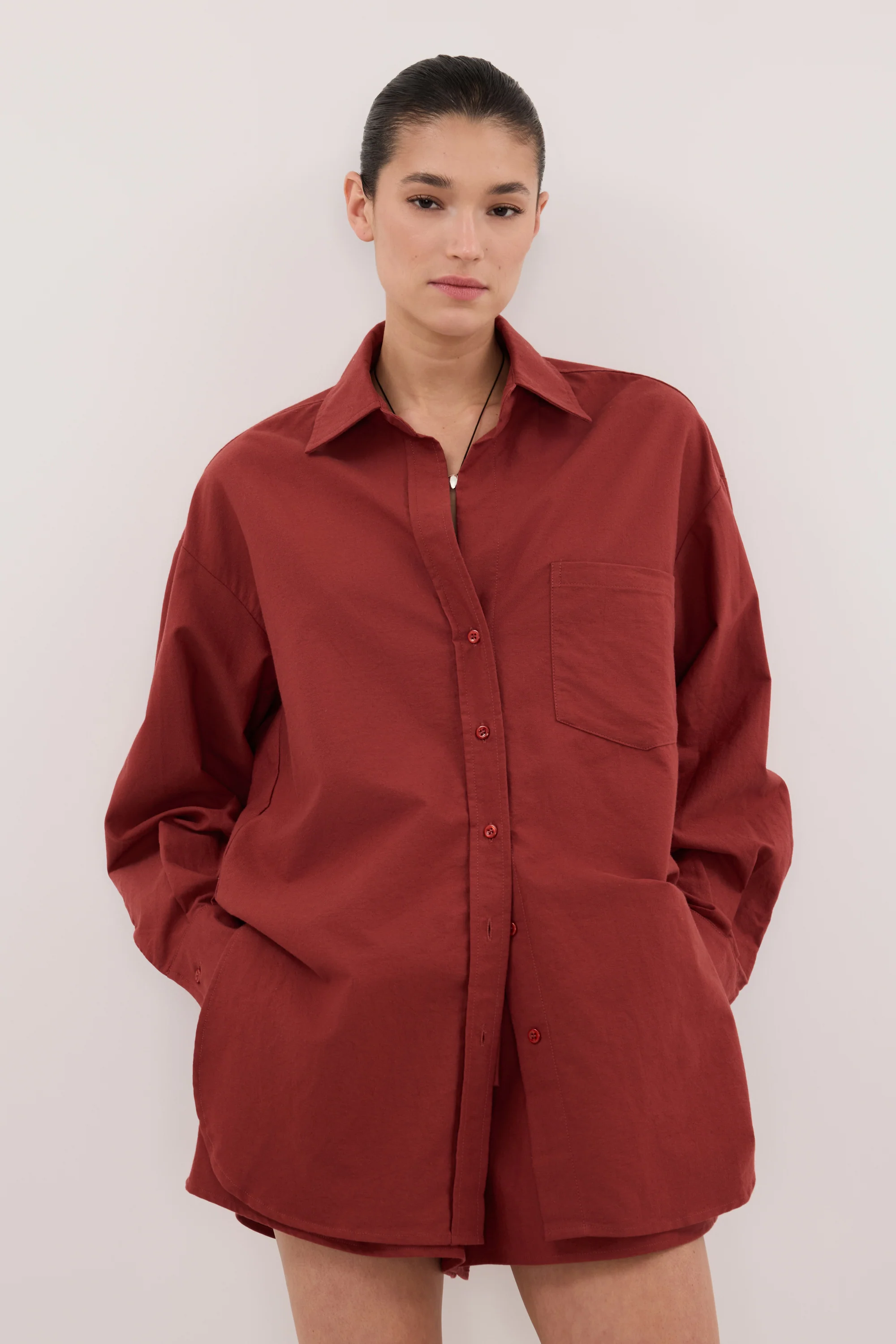 RHEA 2.0 SAHARA OVERSIZED COTTON SHIRT - Image 2