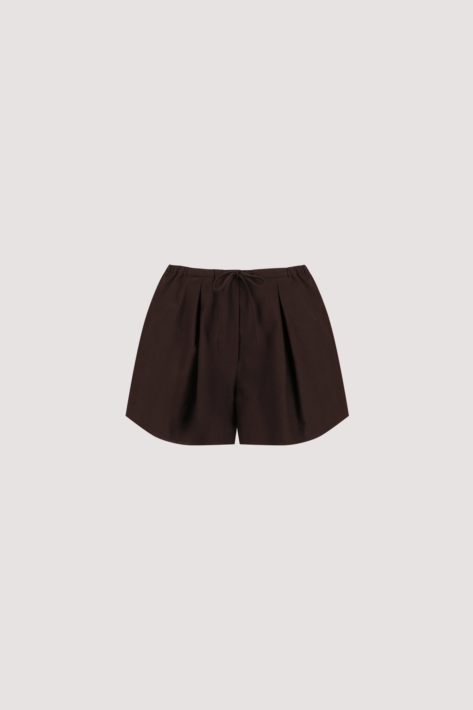 RHEA BURNT CHOC COTTON DRAWSTRING SHORT - Image 8