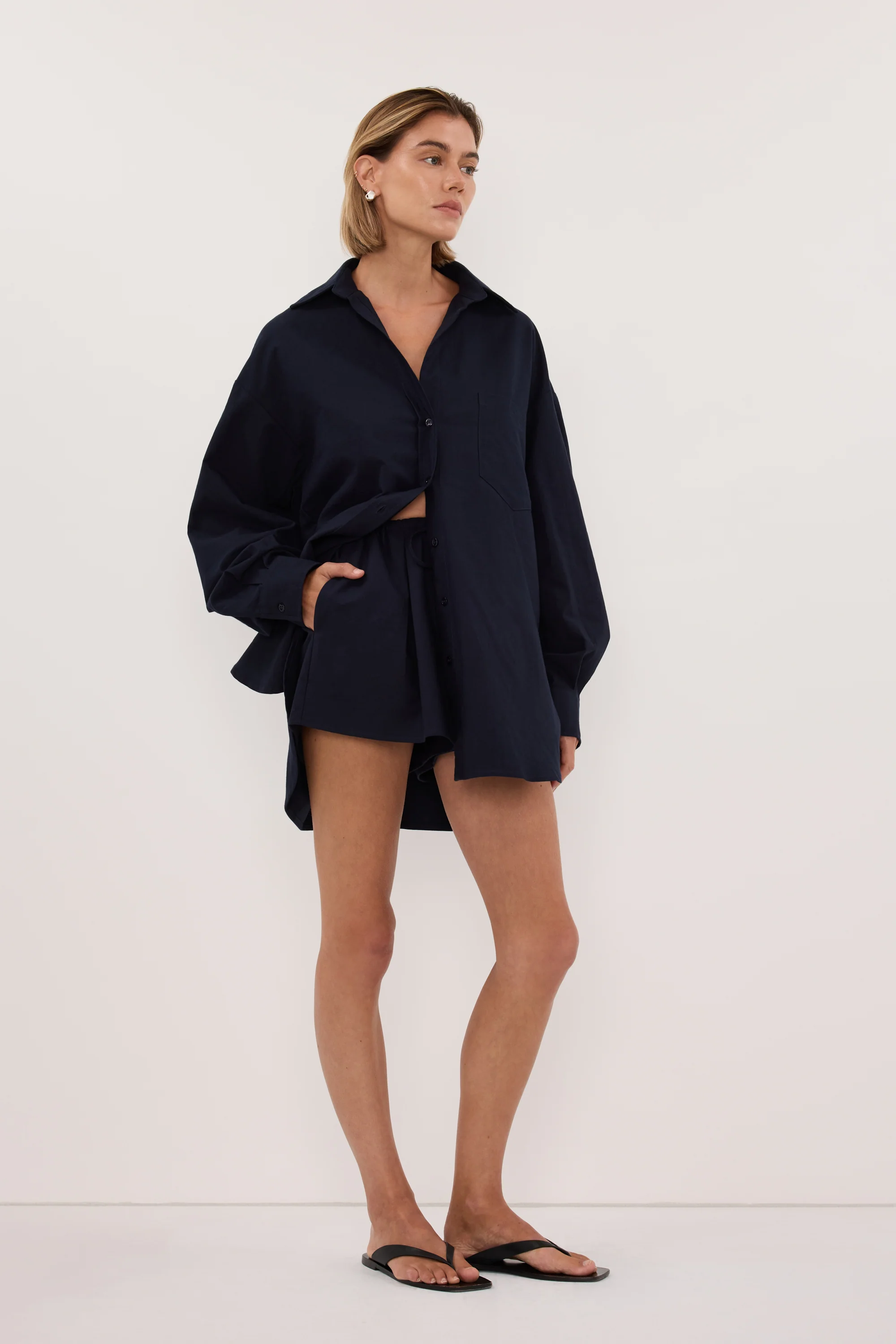RHEA INK DRAWSTRING COTTON SHORT - Image 3