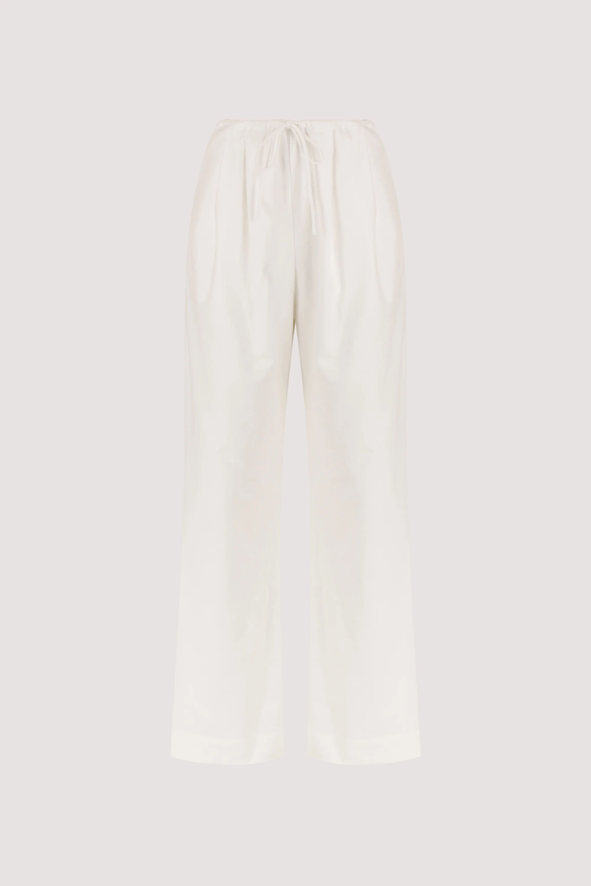 RHEA WHITE COTTON DRAWSTRING PANT - Image 6