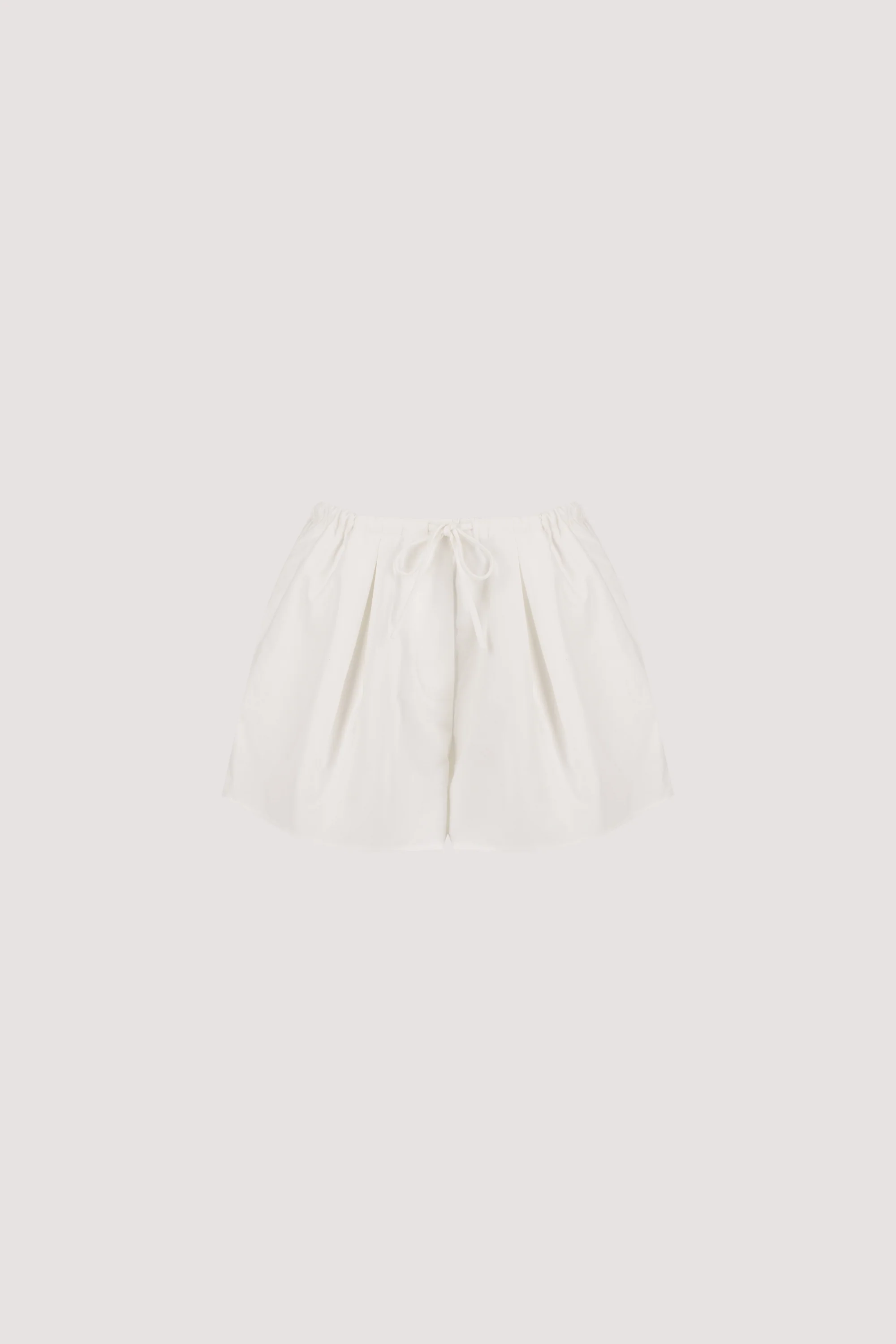 RHEA WHITE COTTON DRAWSTRING SHORT - Image 8