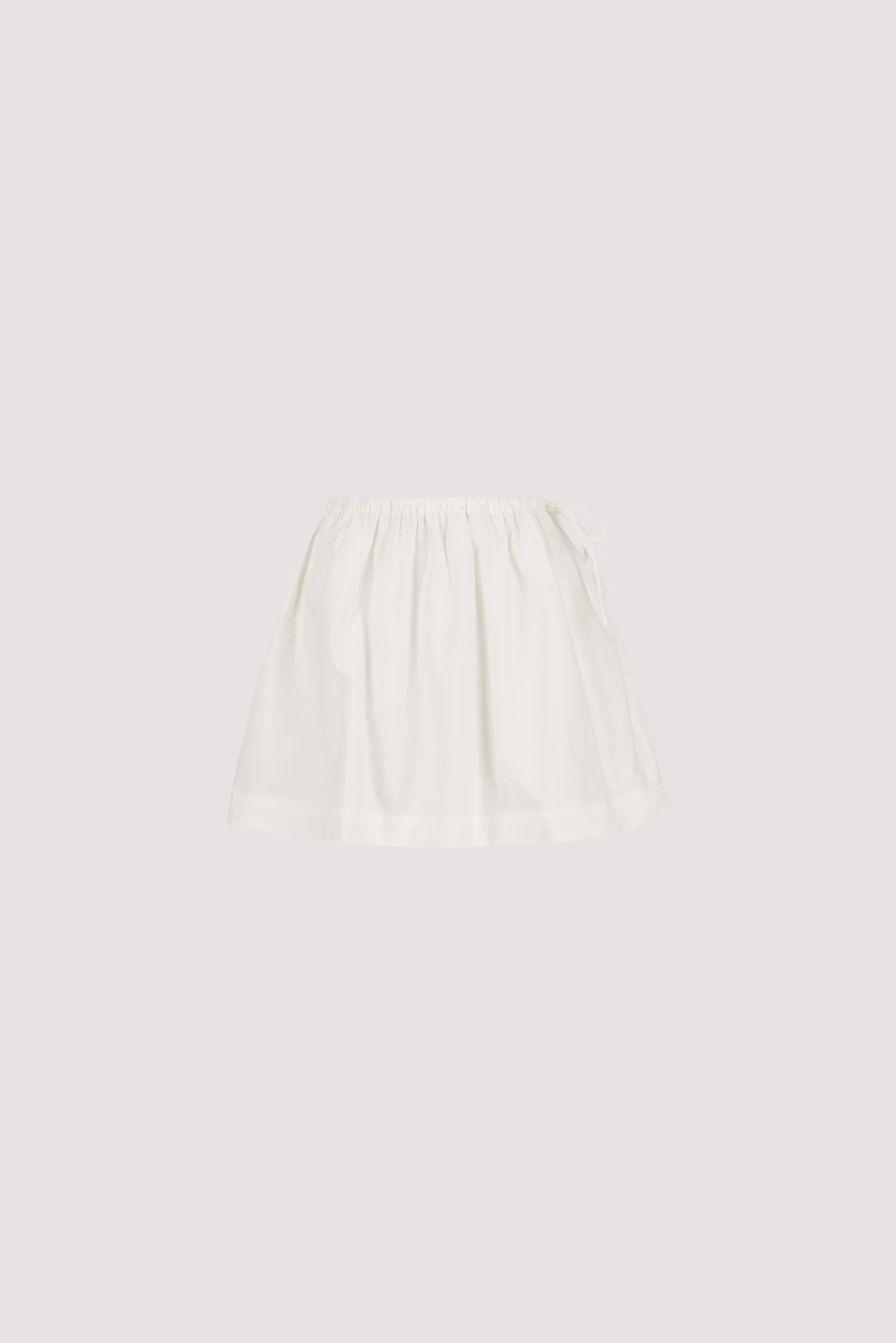 ROMI WHITE COTTON MINI SKIRT - Image 9