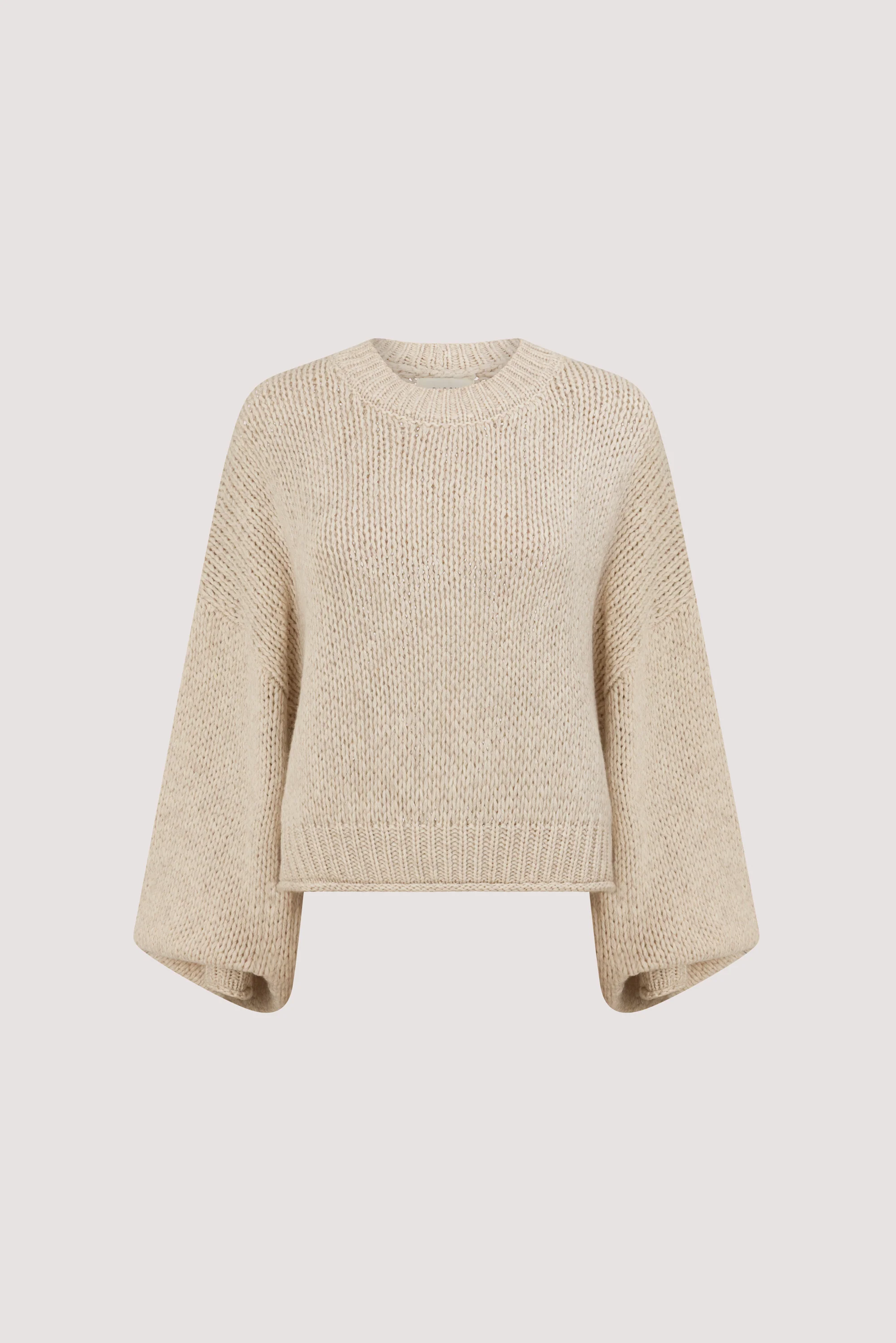 ROSA CHALK CROPPED KNIT JUMPER - Image 8