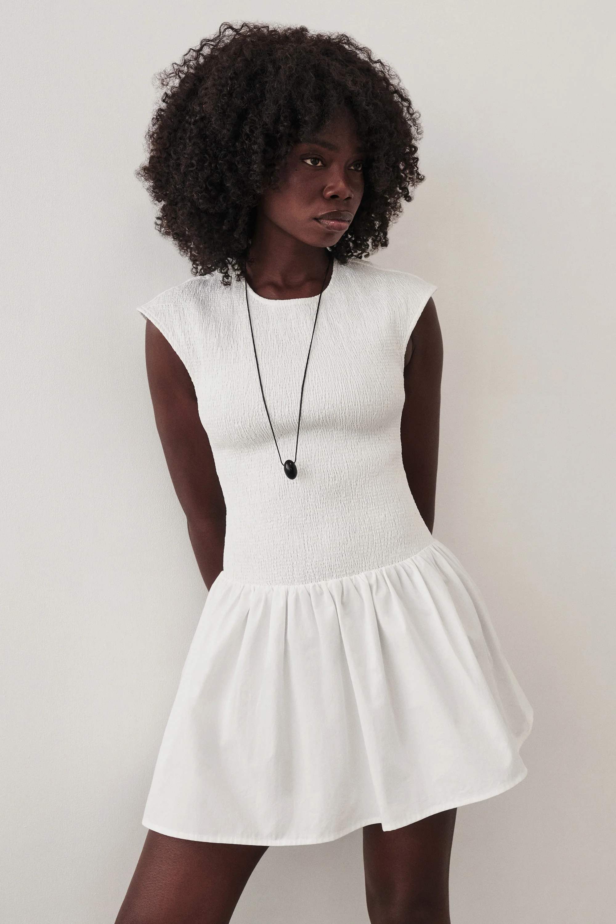 RUBI WHITE COTTON MINI DRESS - Image 2