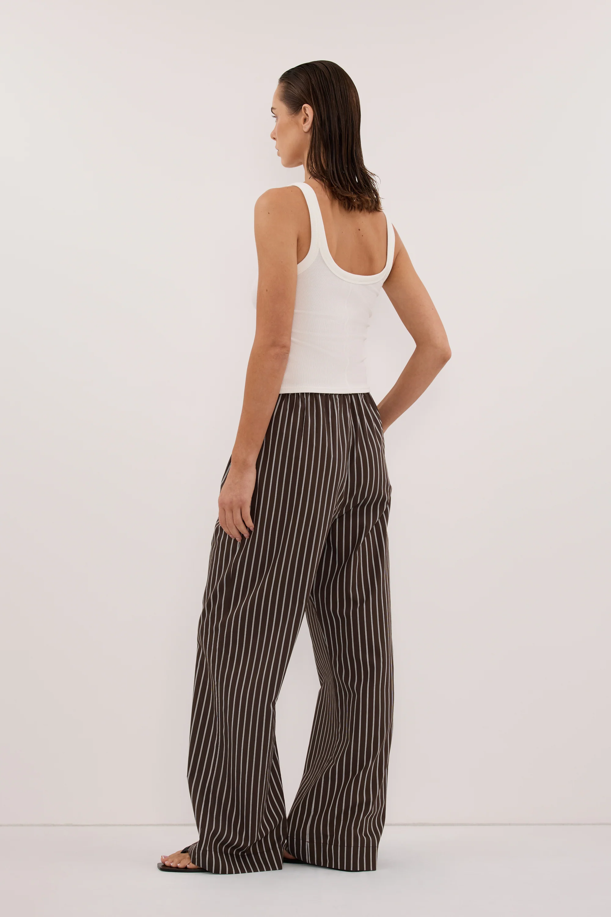 SABLE BITTER CHOC SILK BLEND PANT - Image 4