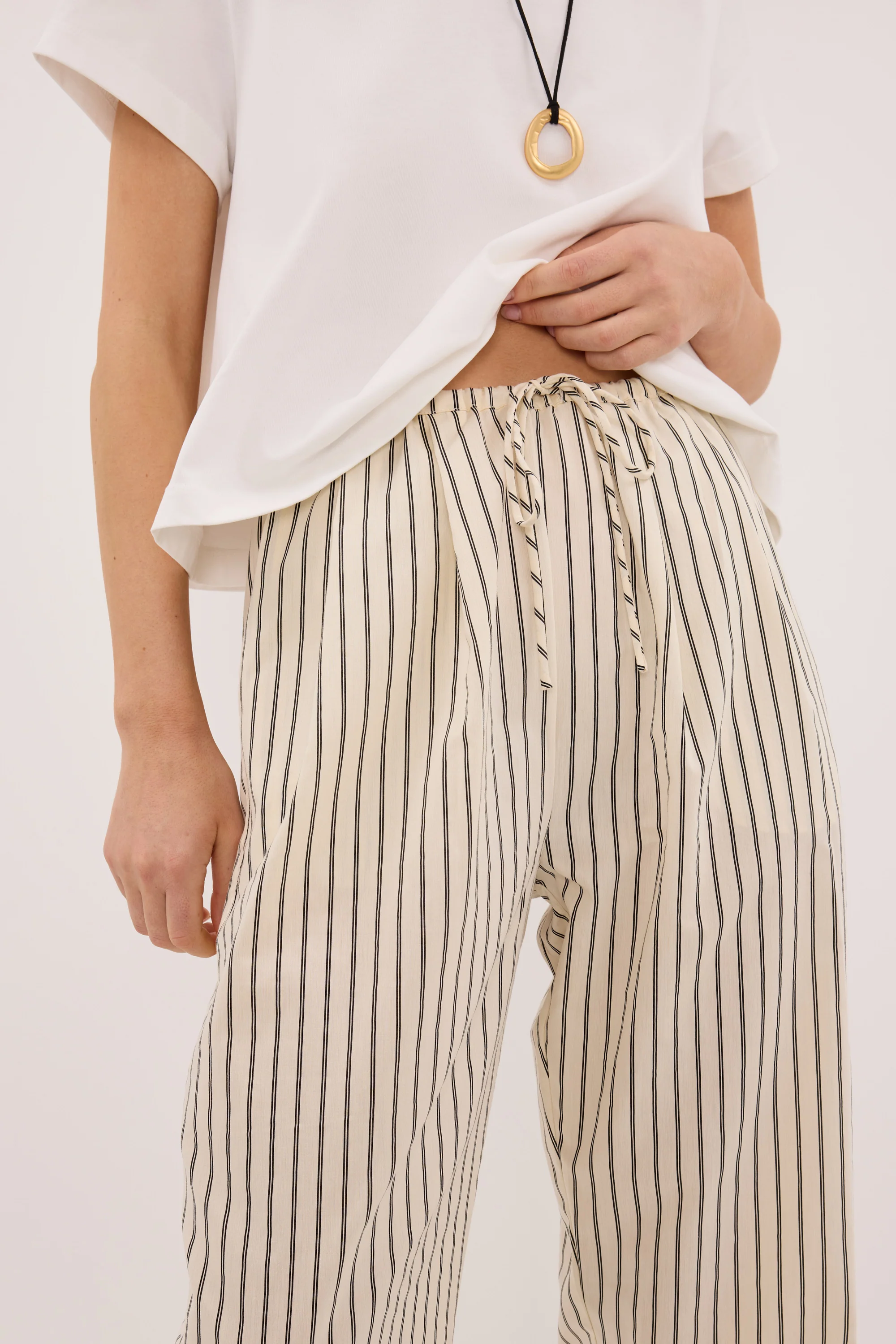 SABLE CREAM SILK BLEND PANT - Image 5