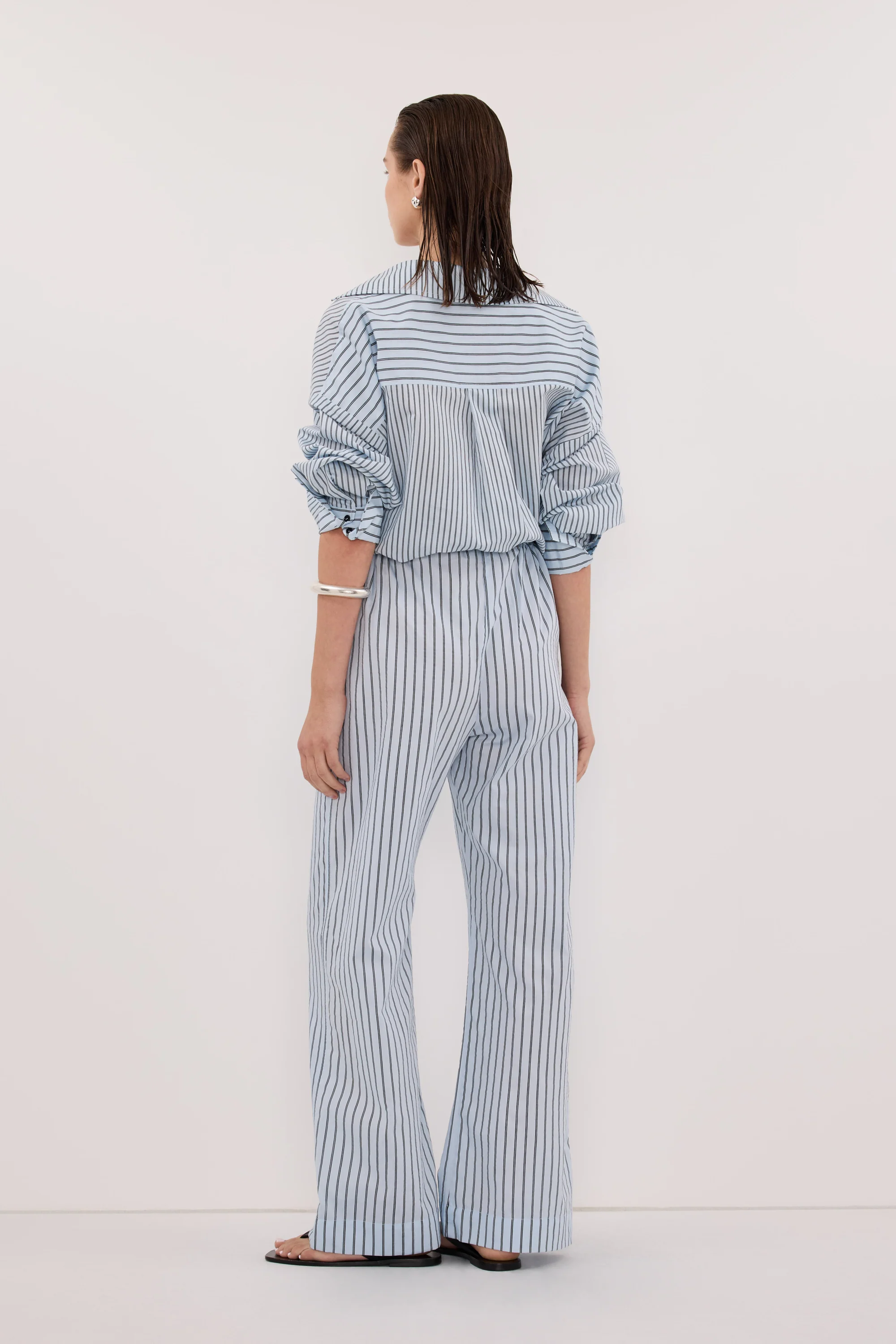 SABLE ICE BLUE SILK BLEND PANT - Image 4
