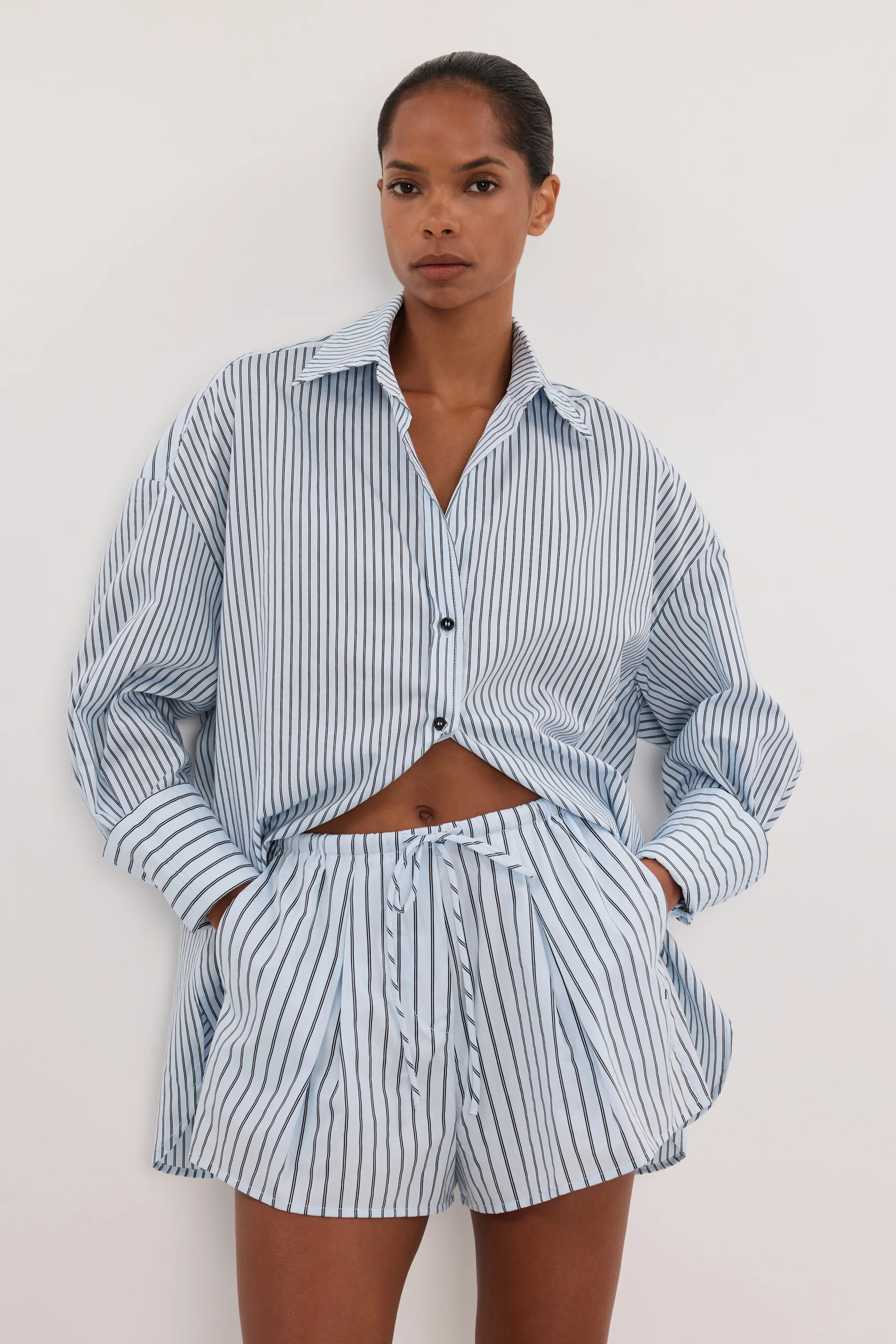 SABLE ICE BLUE SILK BLEND SHORT - Image 2