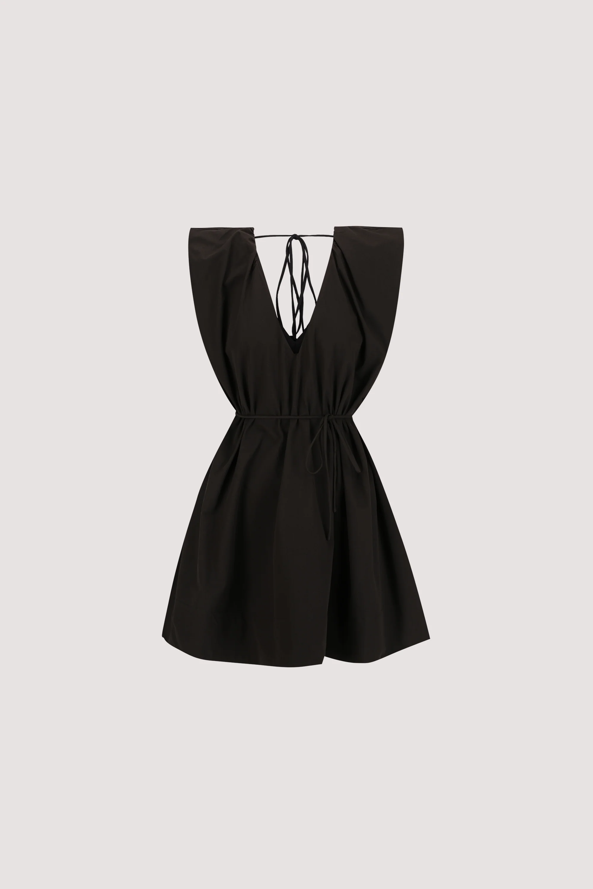 SABRE BLACK COTTON MINI DRESS - Image 6