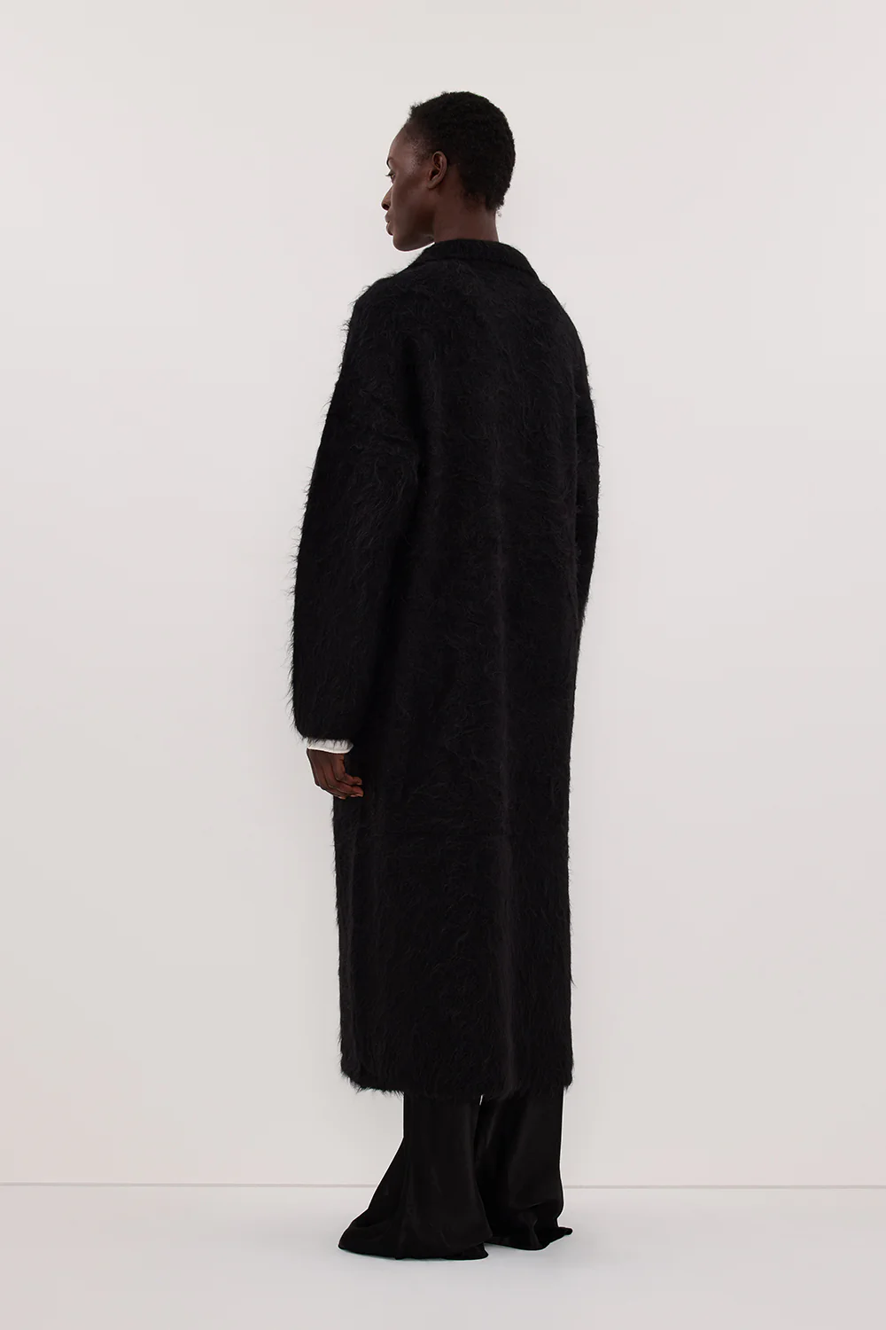 SALMA BLACK CARDIGAN COAT - Image 4