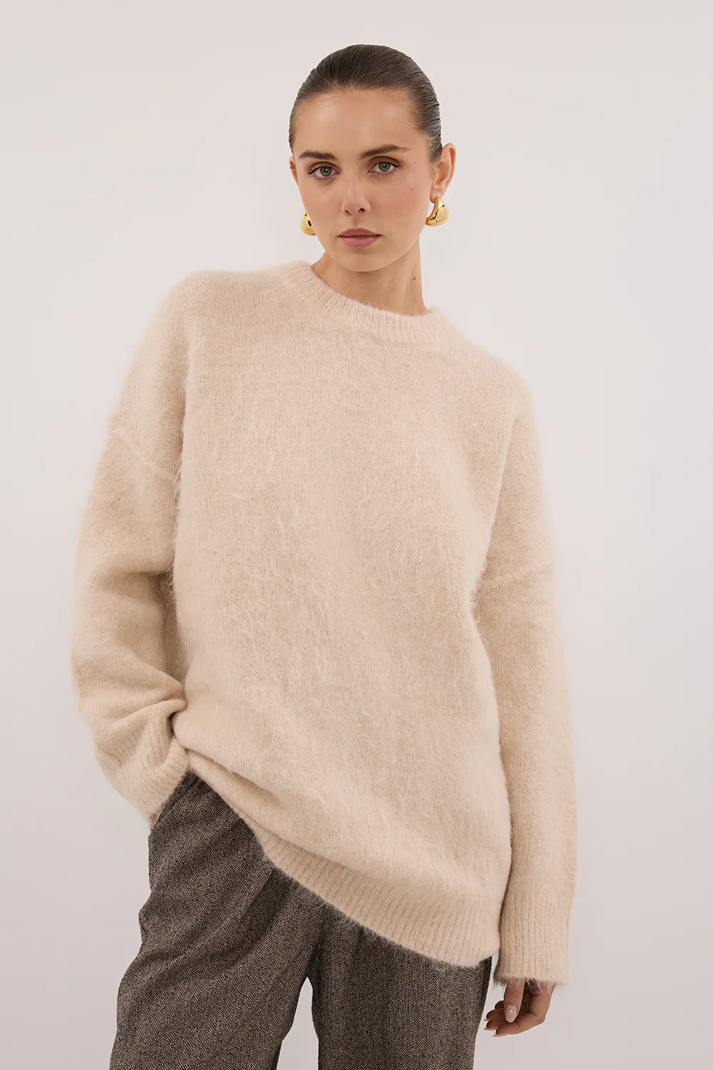 SALMA CREAM LONGLINE JUMPER - Image 2