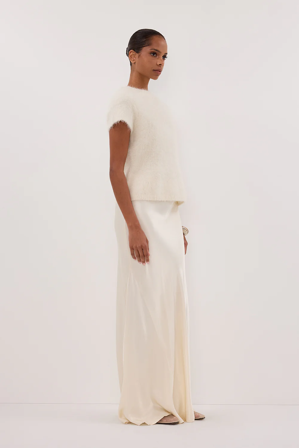SALMA IVORY CAP SLEEVE KNIT TOP - Image 3