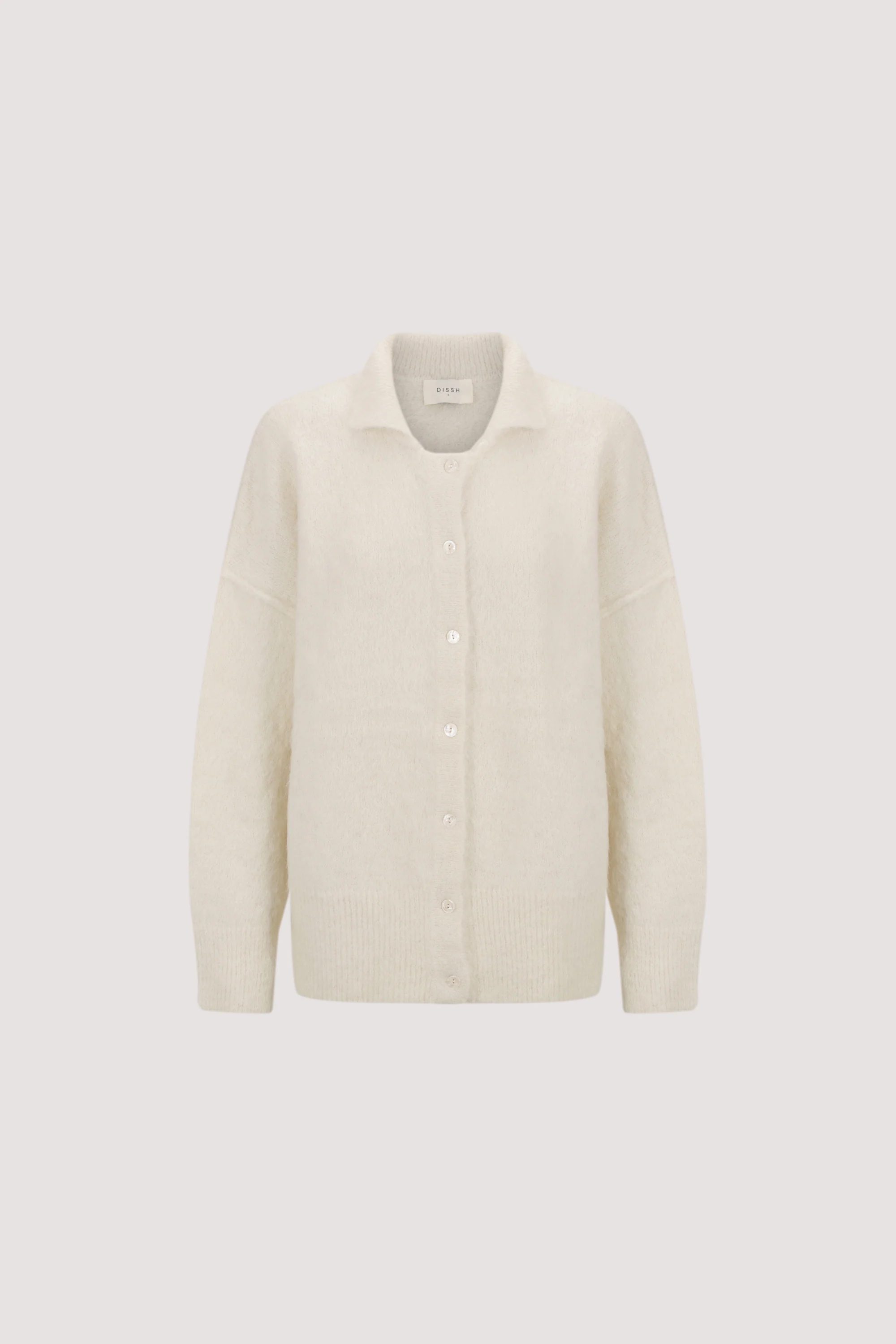 SALMA IVORY POLO NECK KNIT CARDIGAN - Image 6