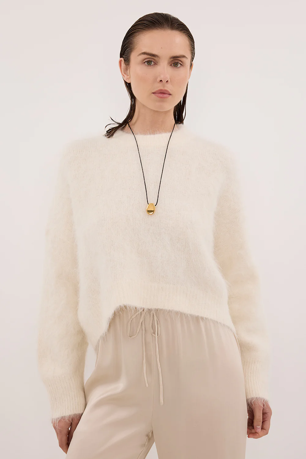 SALMA IVORY TUCK SLEEVE JUMPER - Image 2